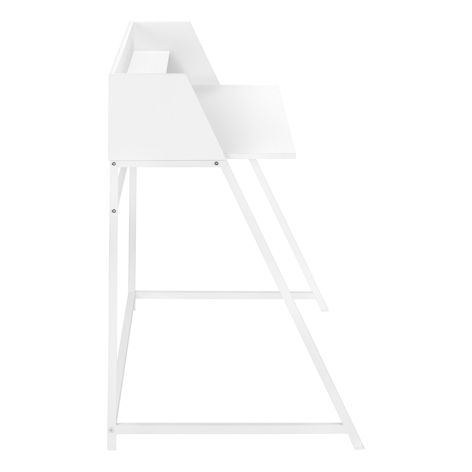 COMPUTER DESK - 48"L / WHITE / WHITE METAL