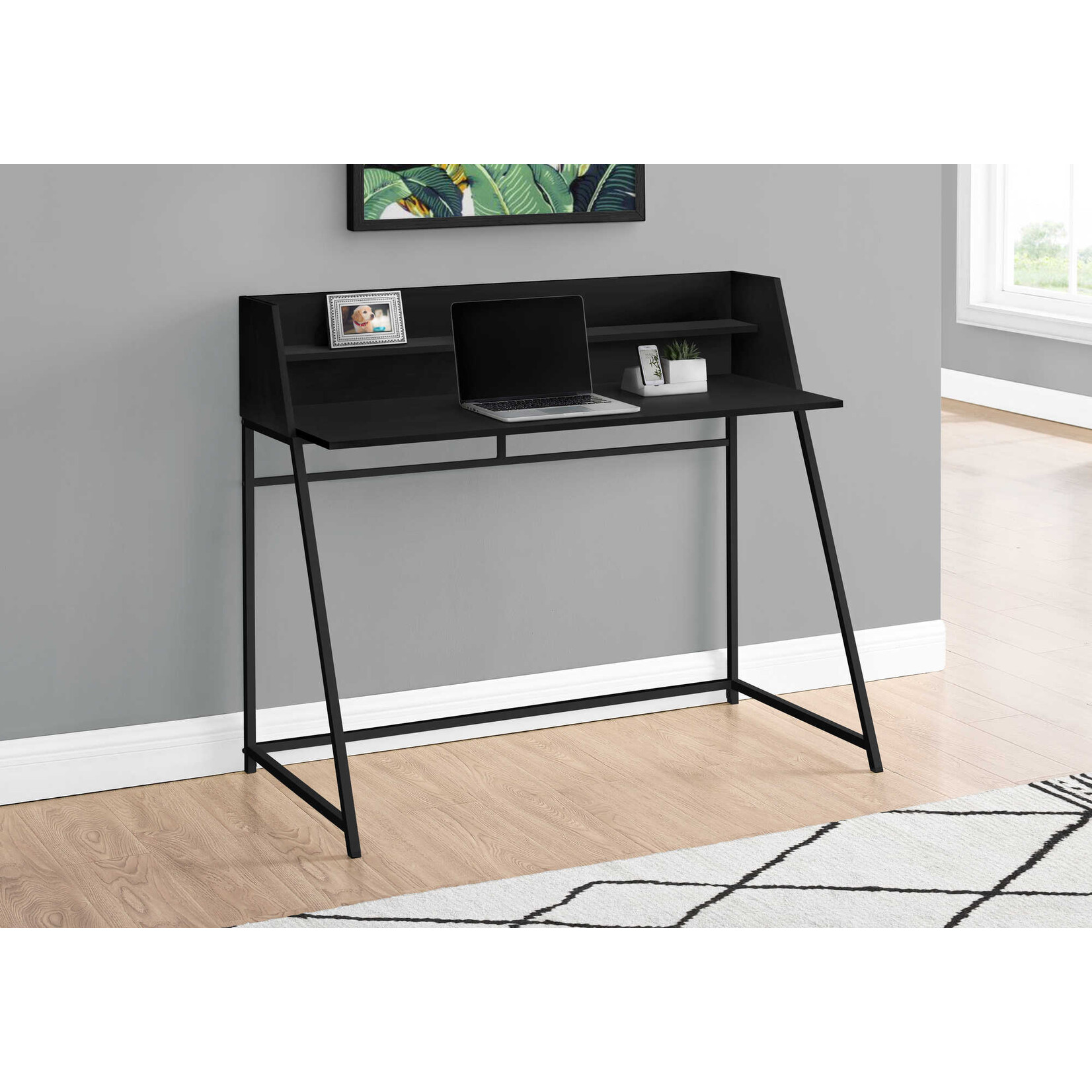 BUREAU - 48"L / NOIR / METAL NOIR