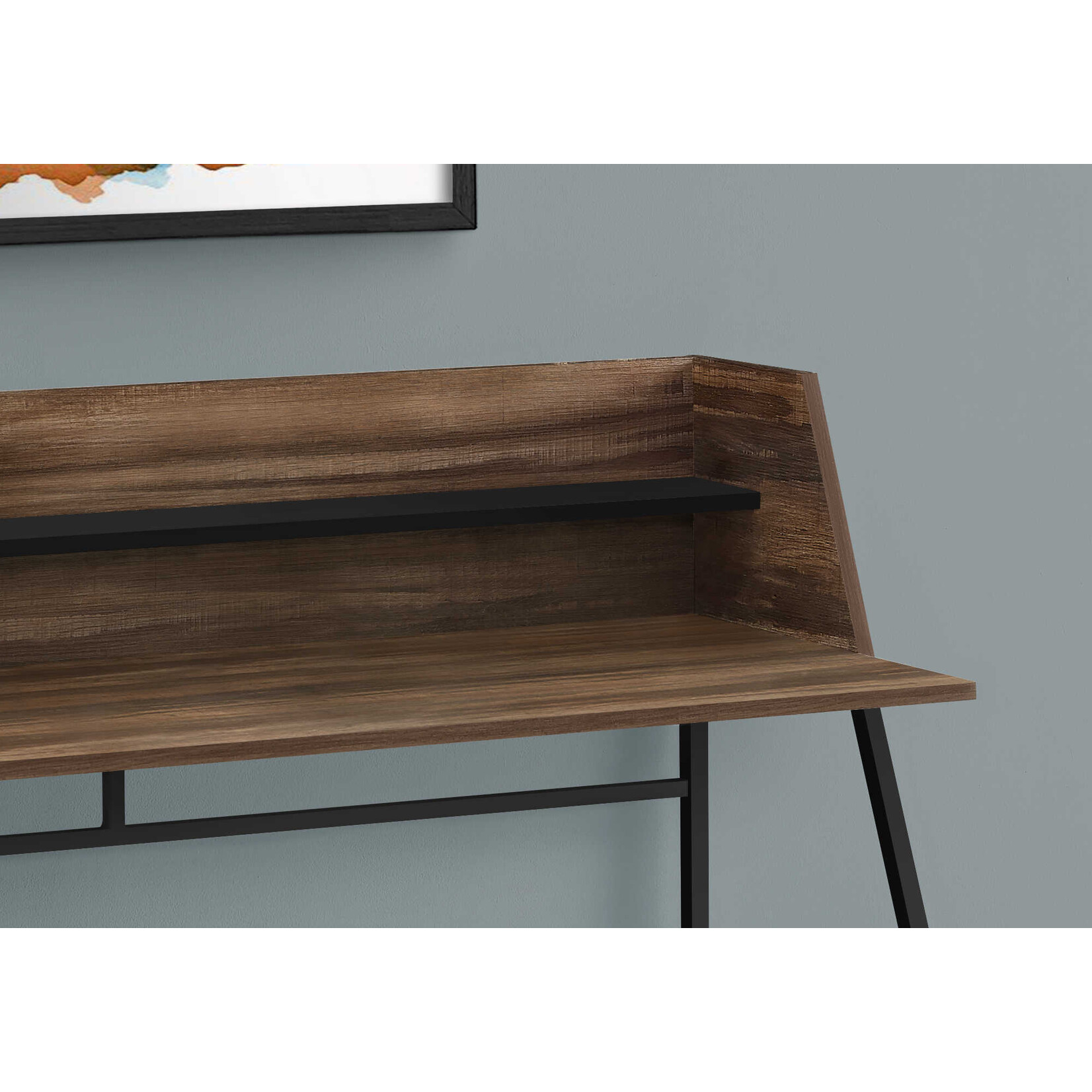 COMPUTER DESK - 48"L / BROWN RECLAIMED WOOD / BLACK METAL