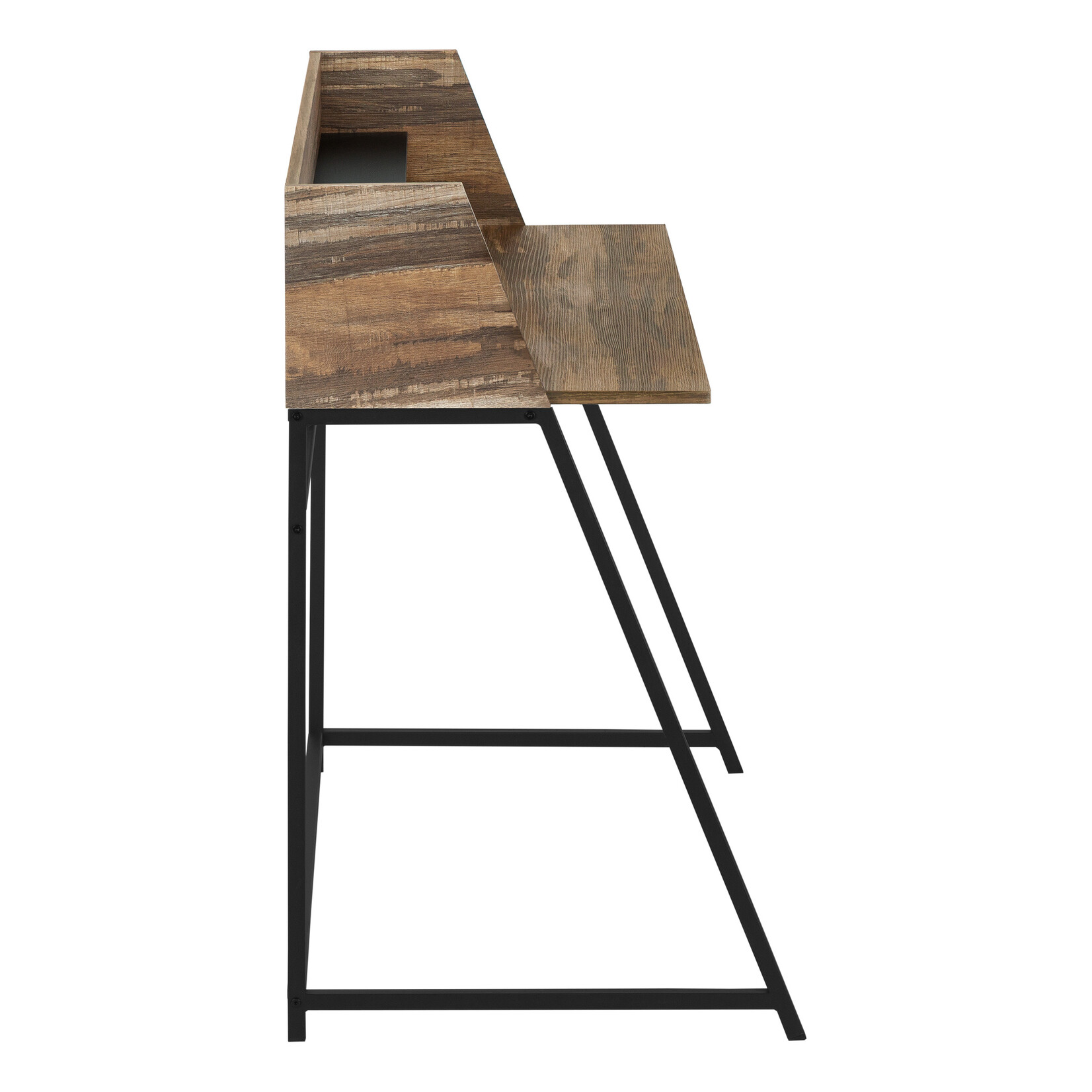 COMPUTER DESK - 48"L / BROWN RECLAIMED WOOD / BLACK METAL