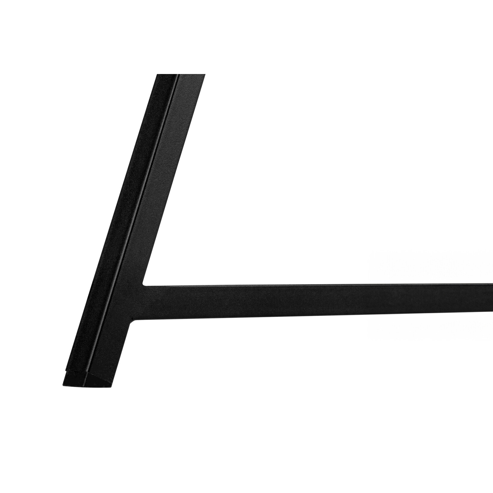 COMPUTER DESK - 48"L / GREY STONE-LOOK / BLACK METAL