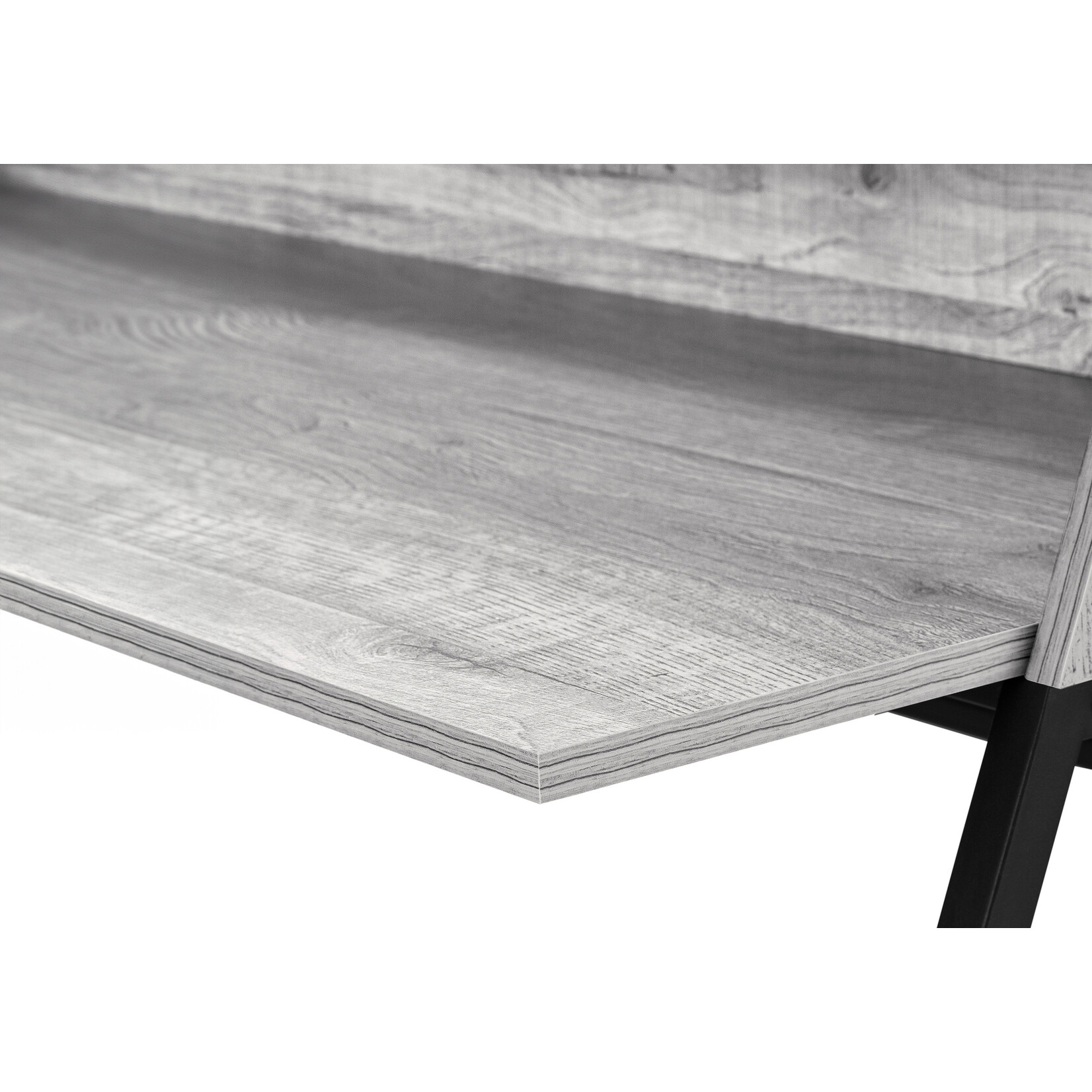 COMPUTER DESK - 48"L / GREY / BLACK METAL