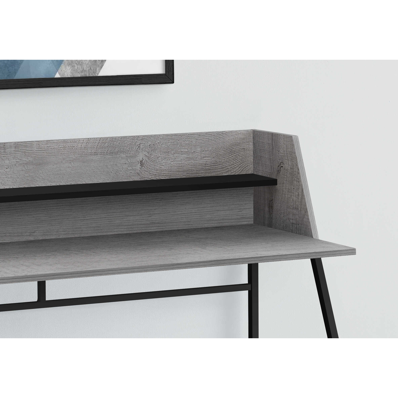 COMPUTER DESK - 48"L / GREY / BLACK METAL
