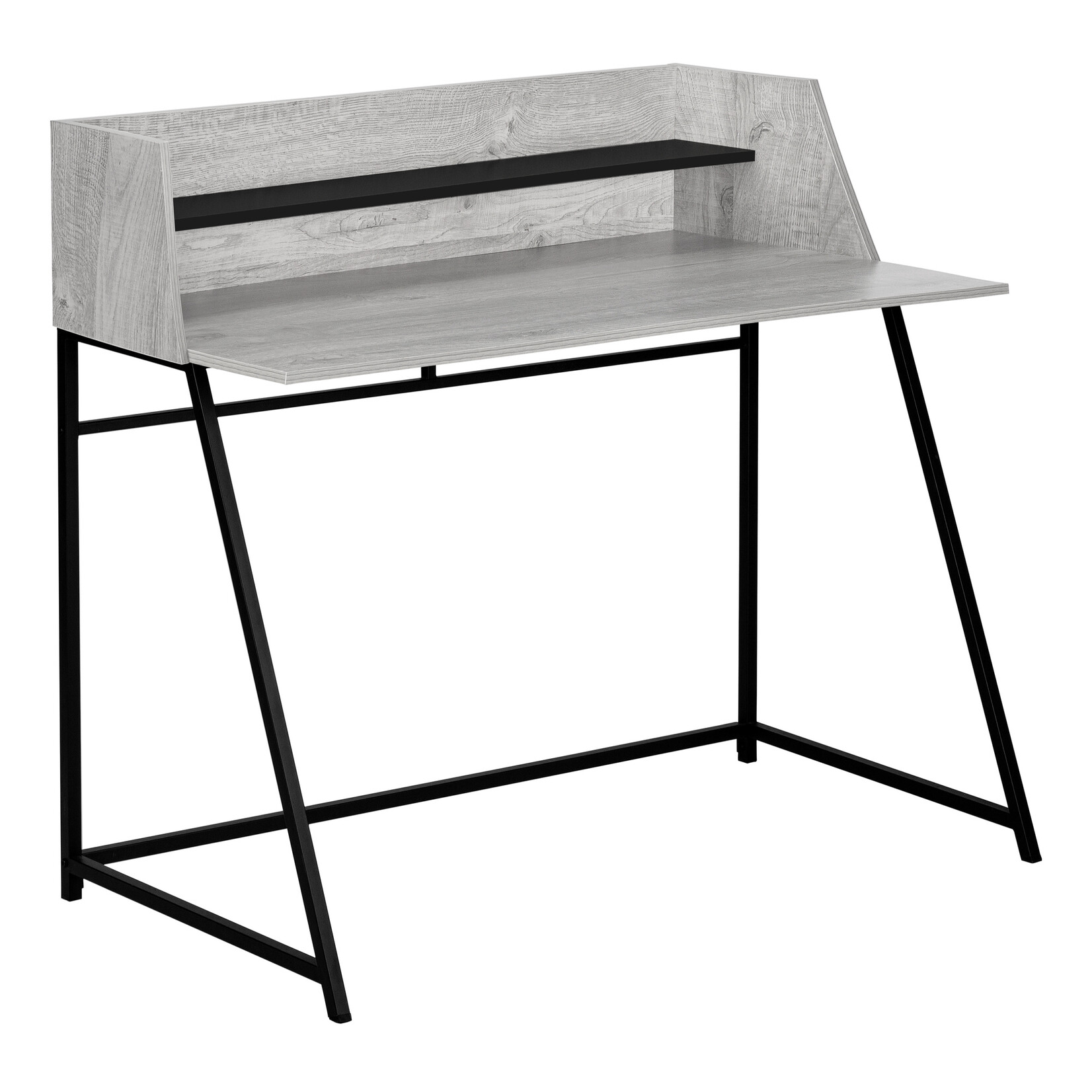 COMPUTER DESK - 48"L / GREY / BLACK METAL