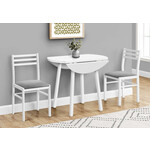ENS SALLE A MANGER - 3PCS / DESSUS BLANC / METAL BLANC