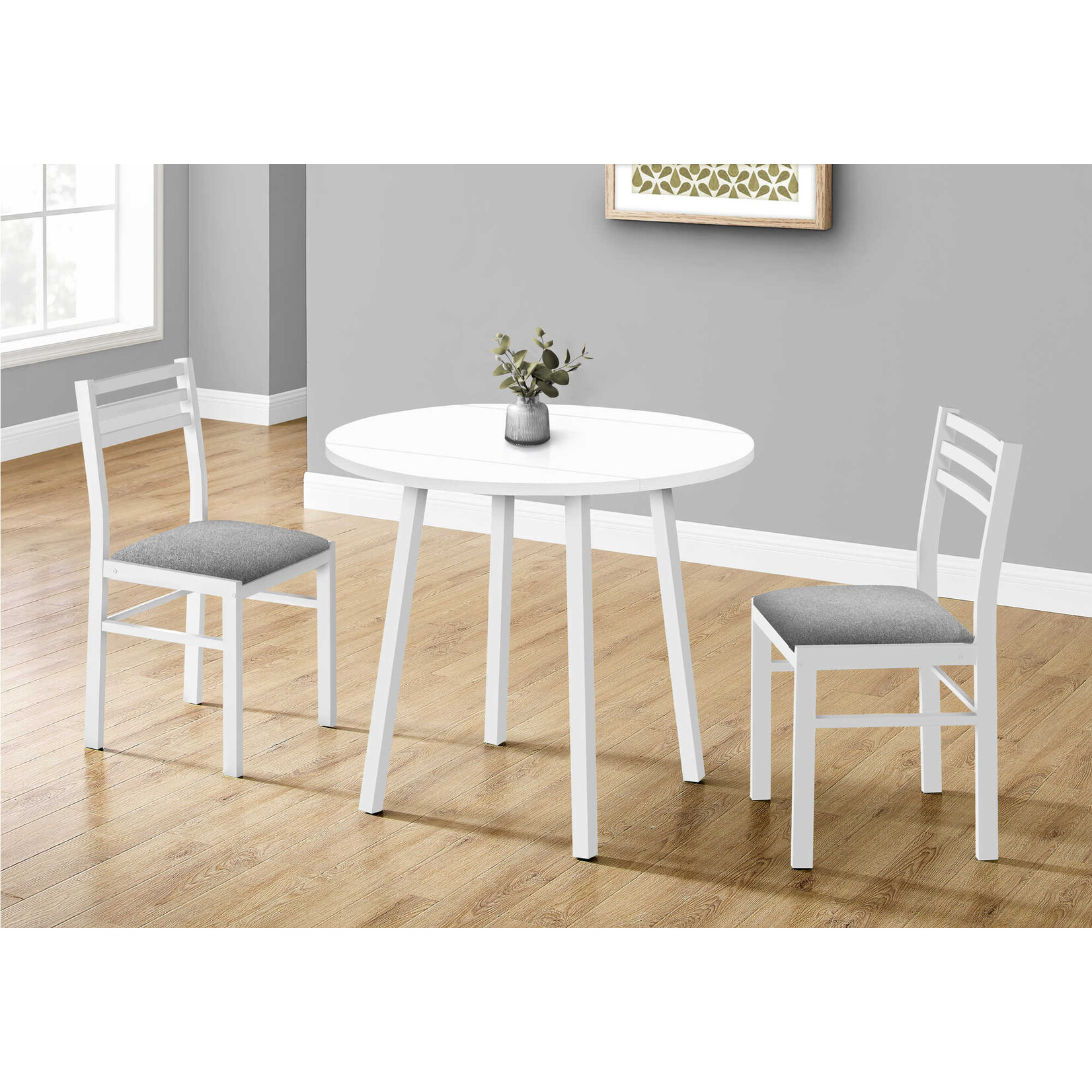 ENS SALLE A MANGER - 3PCS / DESSUS BLANC / METAL BLANC