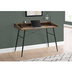 BUREAU - 48"L / FAUX BOIS BRUN / METAL NOIR