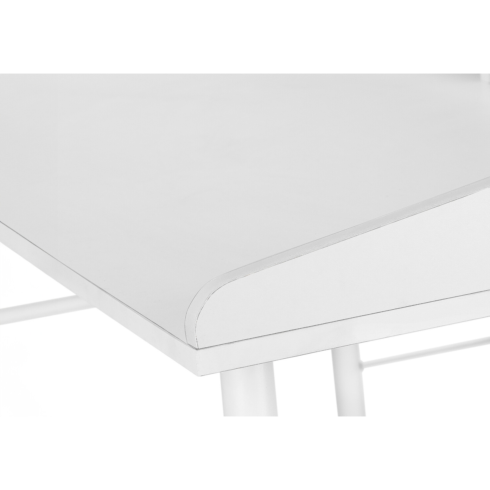 COMPUTER DESK - 48"L / WHITE / WHITE METAL