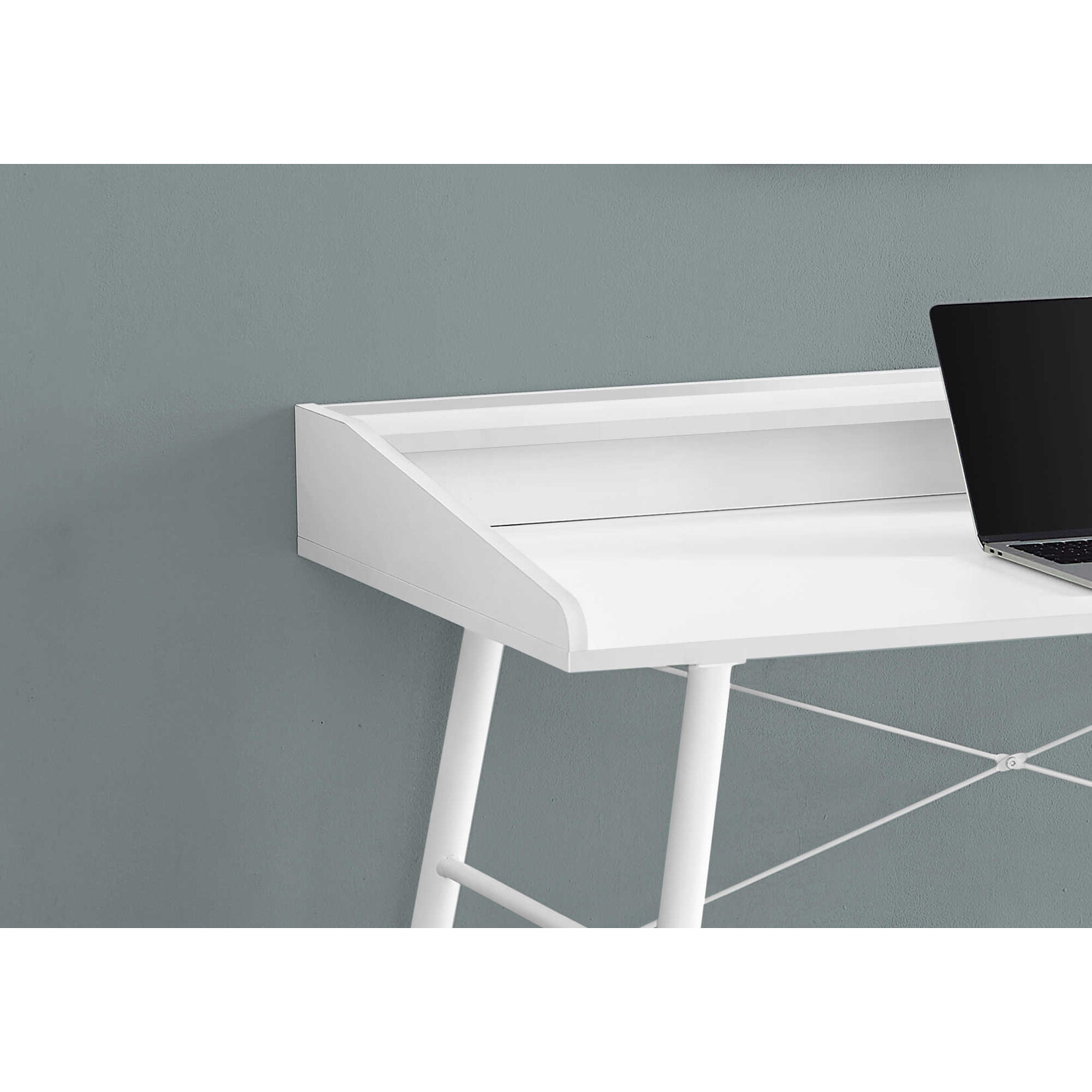 COMPUTER DESK - 48"L / WHITE / WHITE METAL