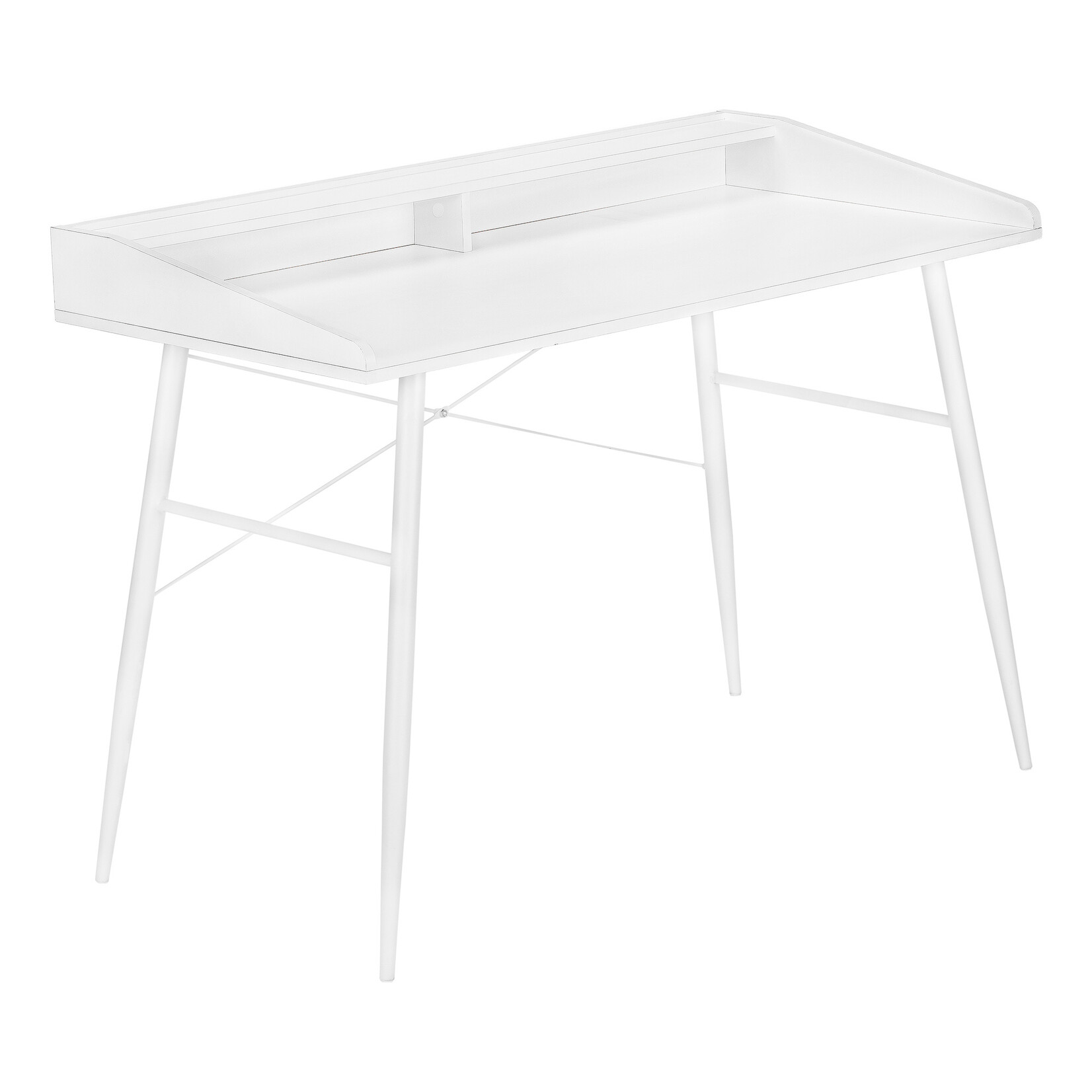 COMPUTER DESK - 48"L / WHITE / WHITE METAL