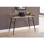 BUREAU - 48"L / TAUPE FONCE / METAL NOIR
