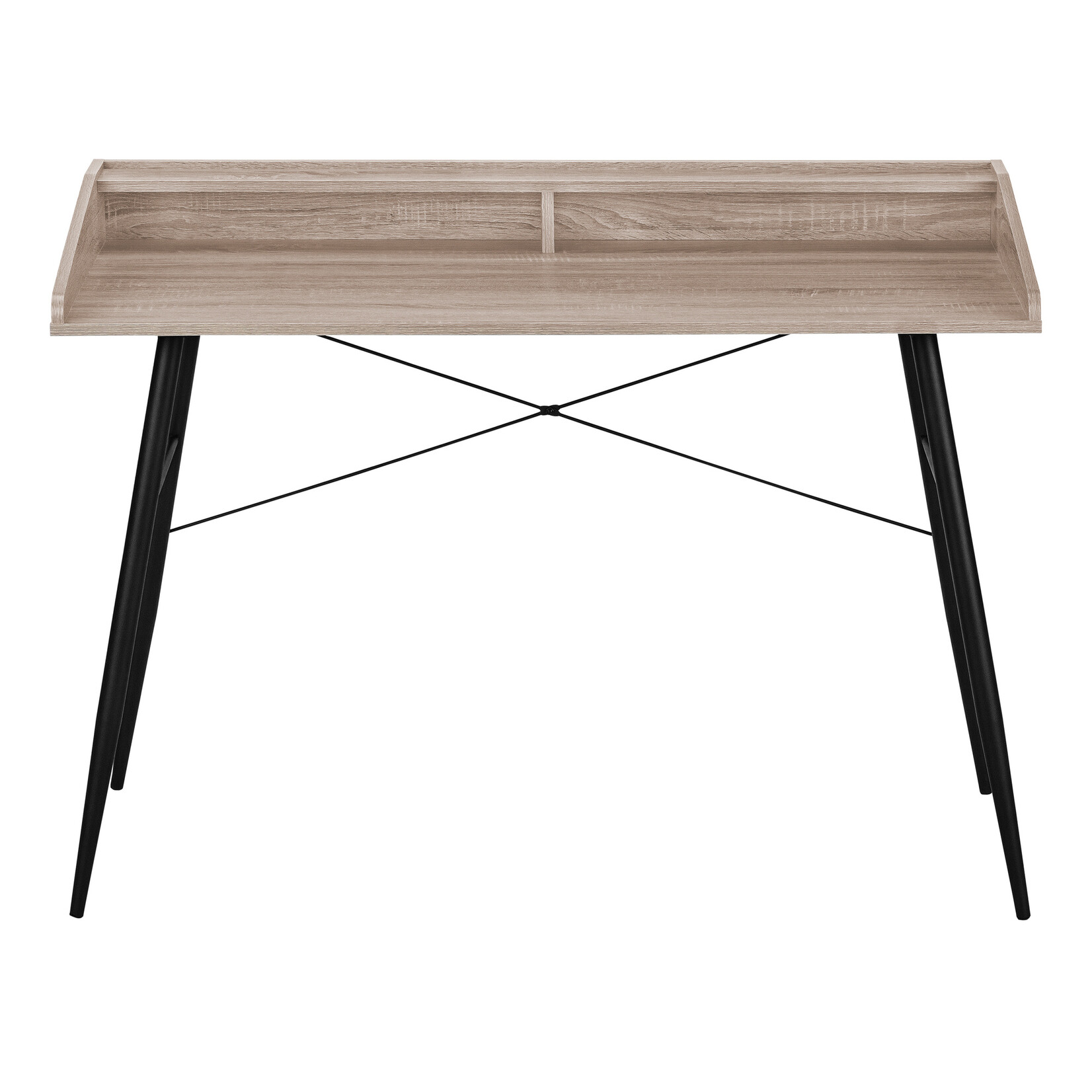 BUREAU - 48"L / TAUPE FONCE / METAL NOIR