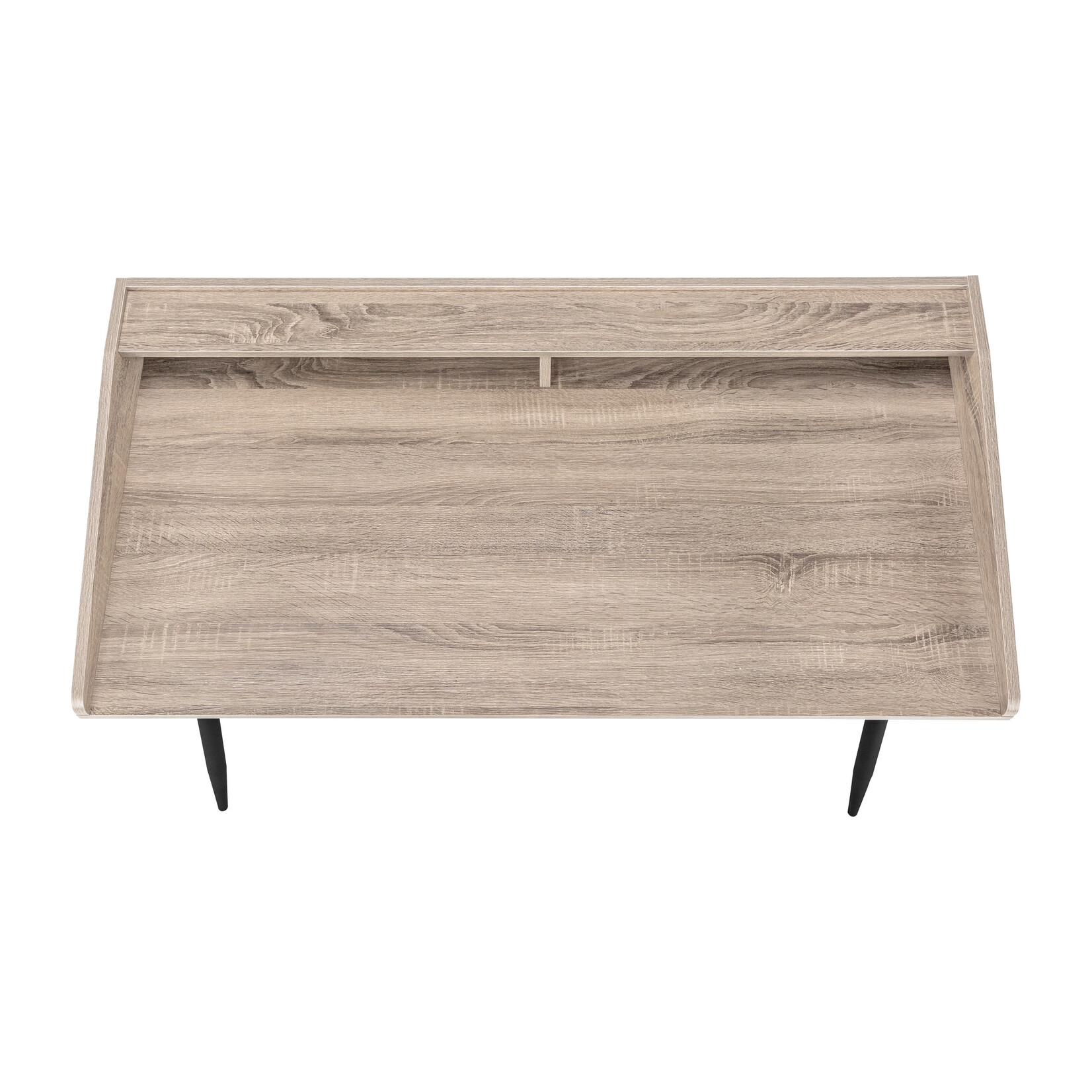 COMPUTER DESK - 48"L / DARK TAUPE / BLACK METAL