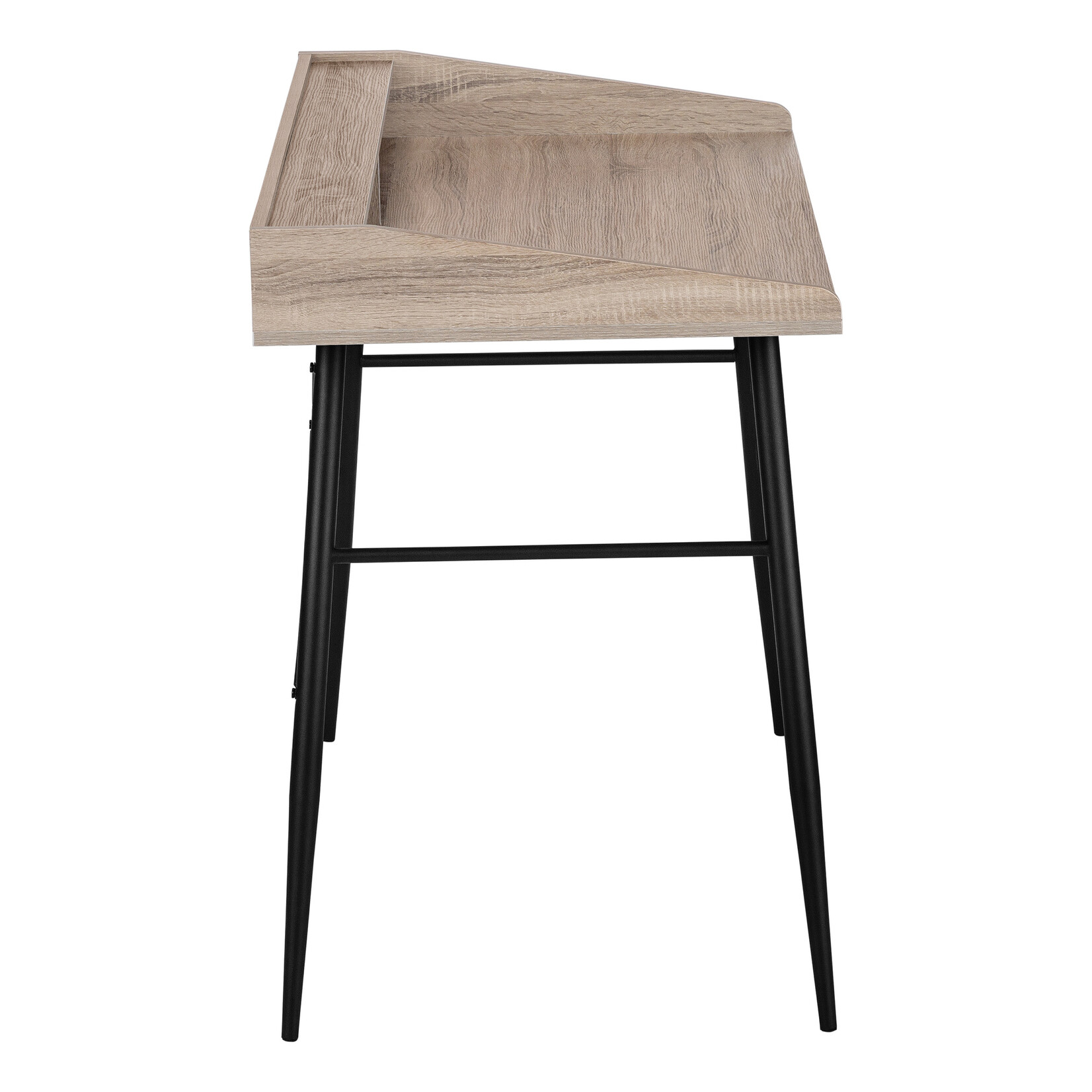 BUREAU - 48"L / TAUPE FONCE / METAL NOIR