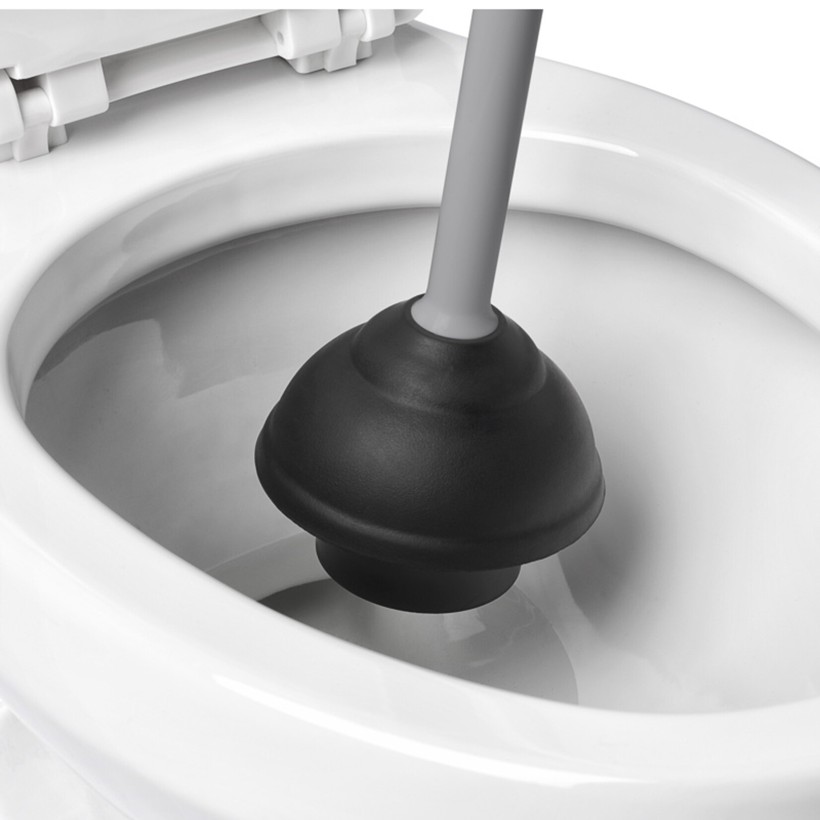 Danesco OXO Toilet Plunger with Storage Caddy