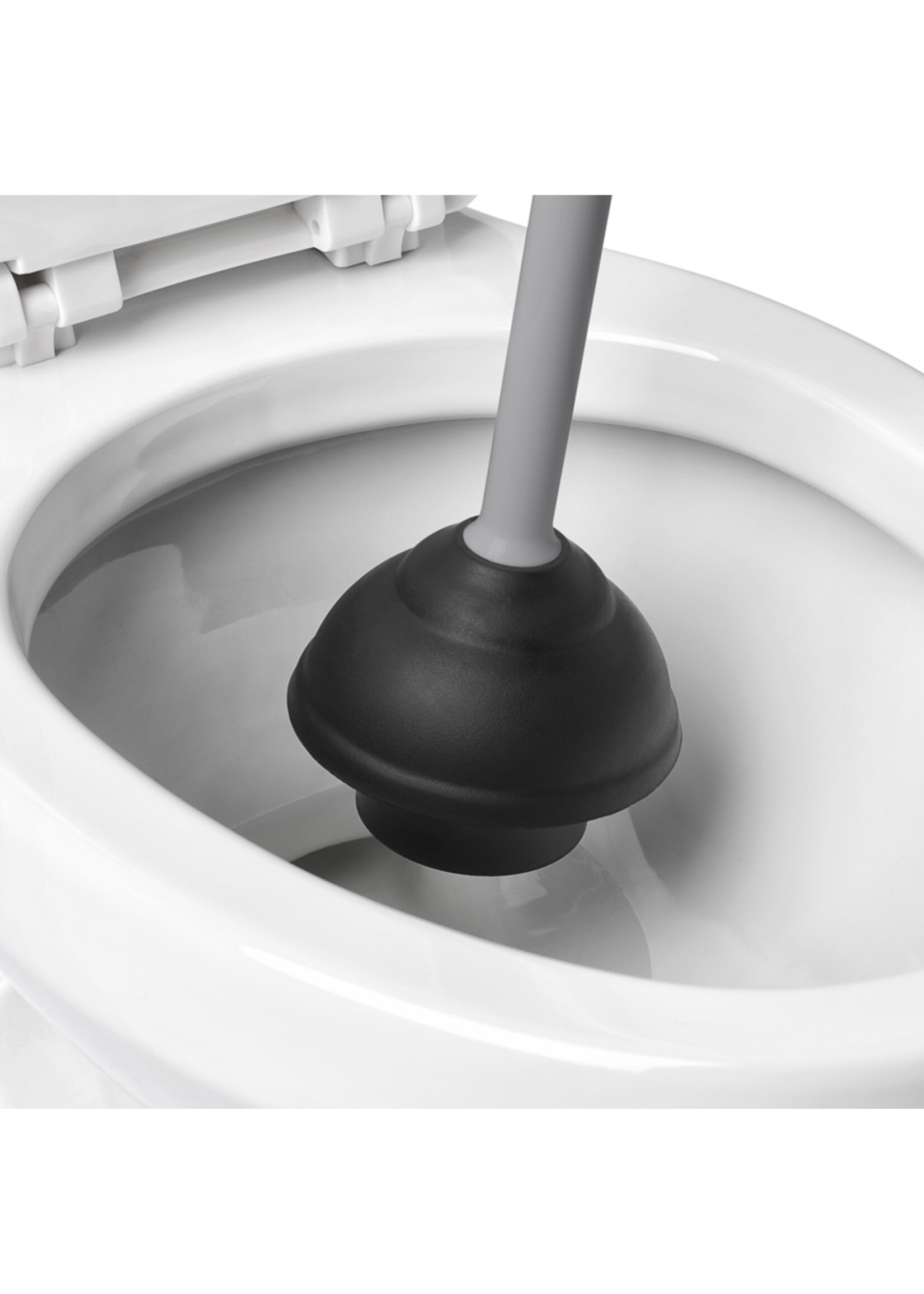 Danesco OXO Toilet Plunger with Storage Caddy