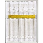 3 pcs Lace Valance & Tiers Set-White