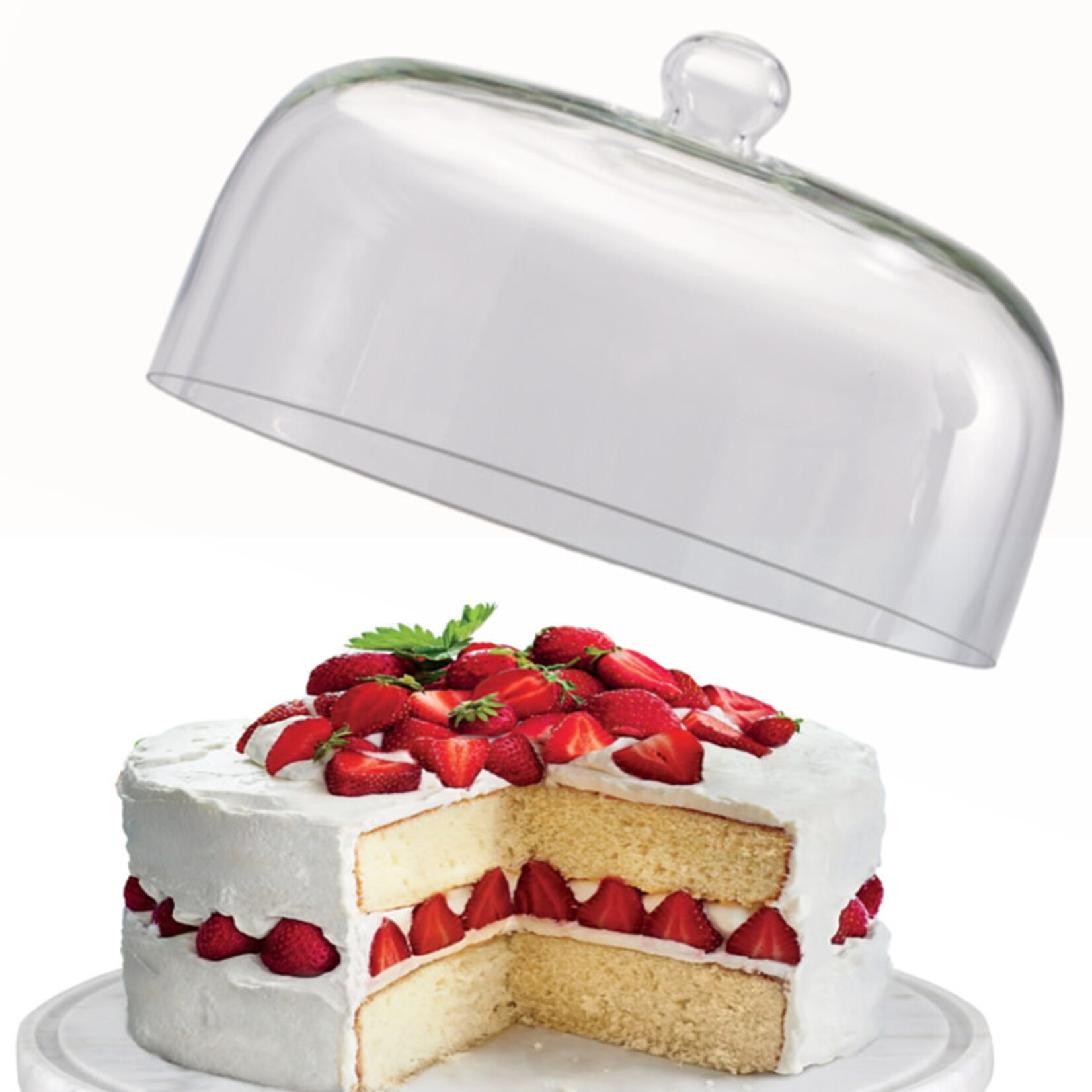 Danesco Dome en verre pour assiette à gâteau
