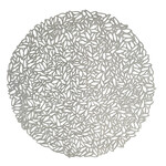ITY INTERNATIONAL Napperon Rond Vinyle, Argent