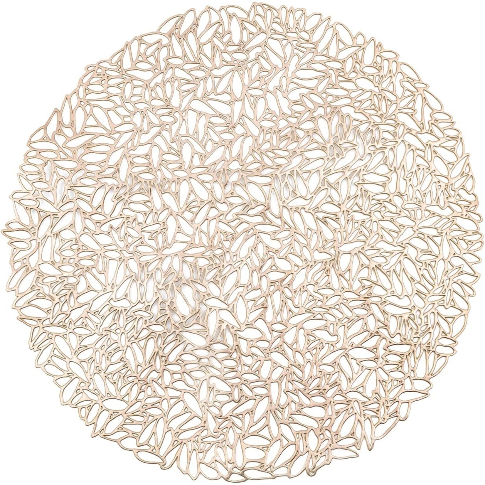 ITY INTERNATIONAL Round Die Cut Vinyl Placemat, Rose Gold