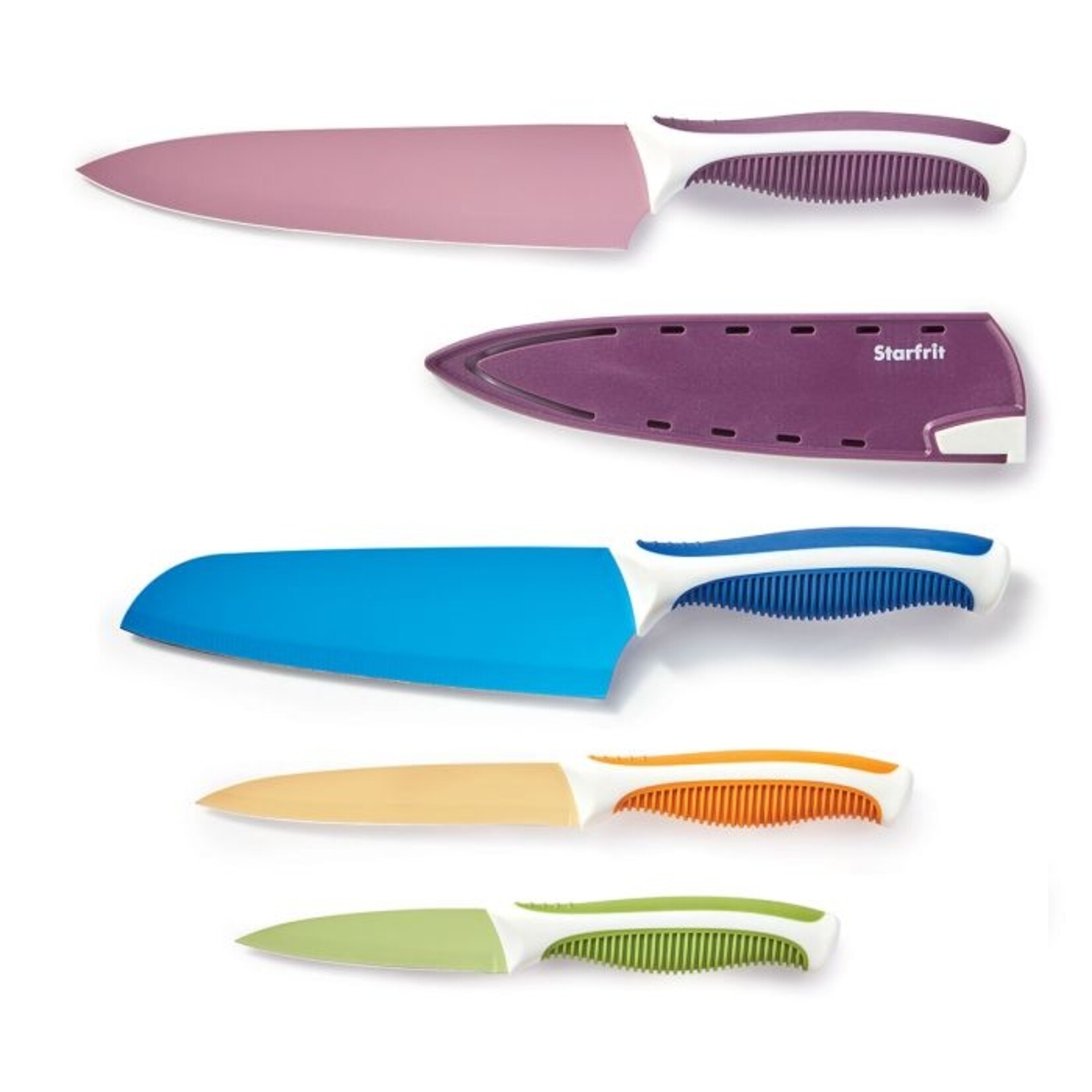 STARFRIT 4PACK KNIFE SET PARING,UTILITY CHEF, SANTOKU
