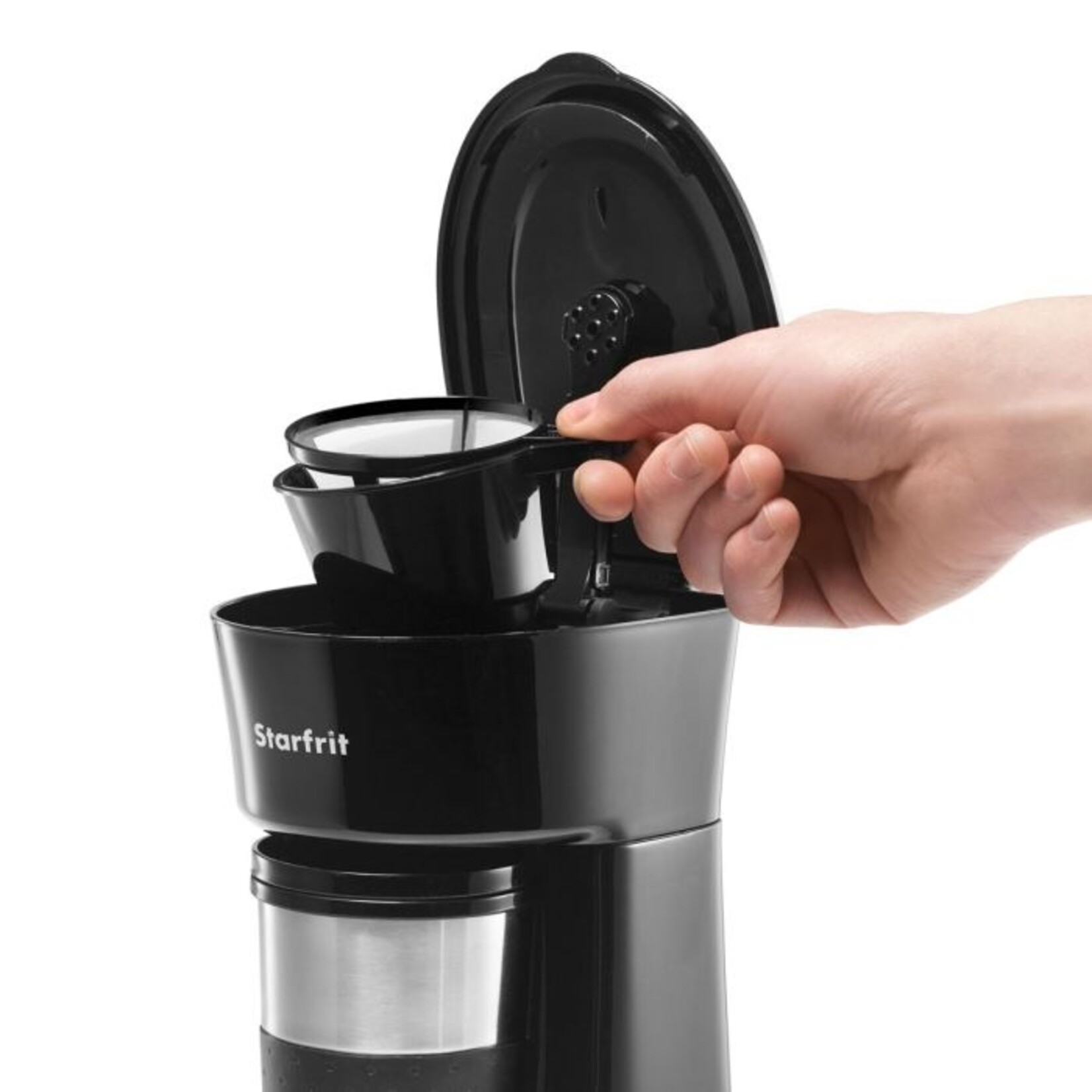 STARFRIT STARFRIT SINGLE SERVE COFFEE MAKER + TRAVEL MUG