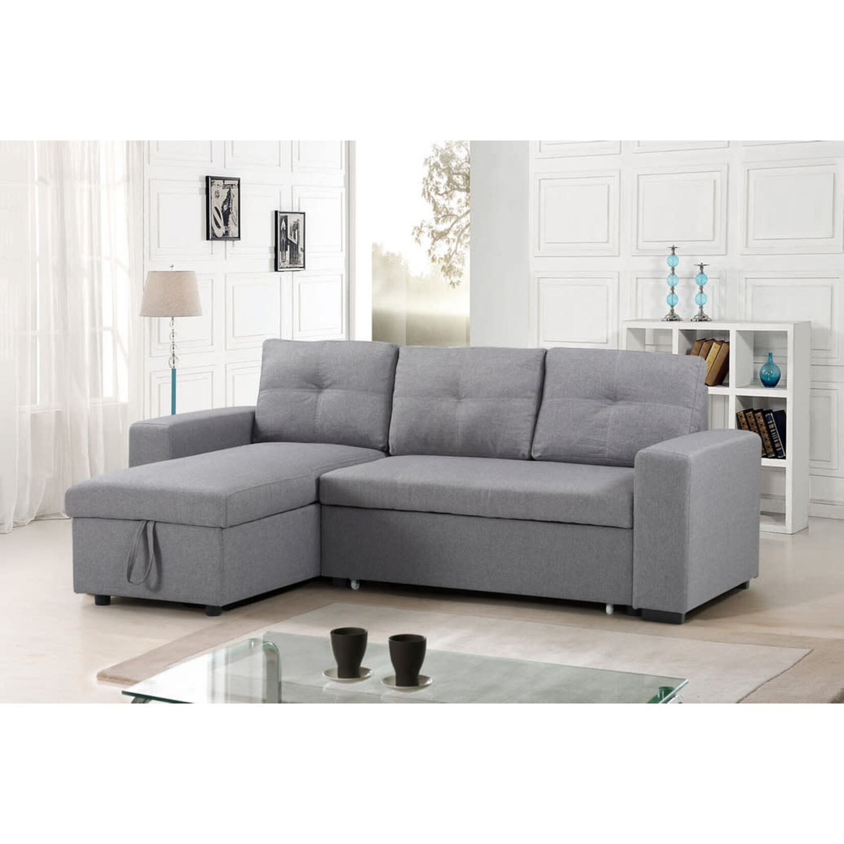 Aldi Sectional Sofa Futon, Grey