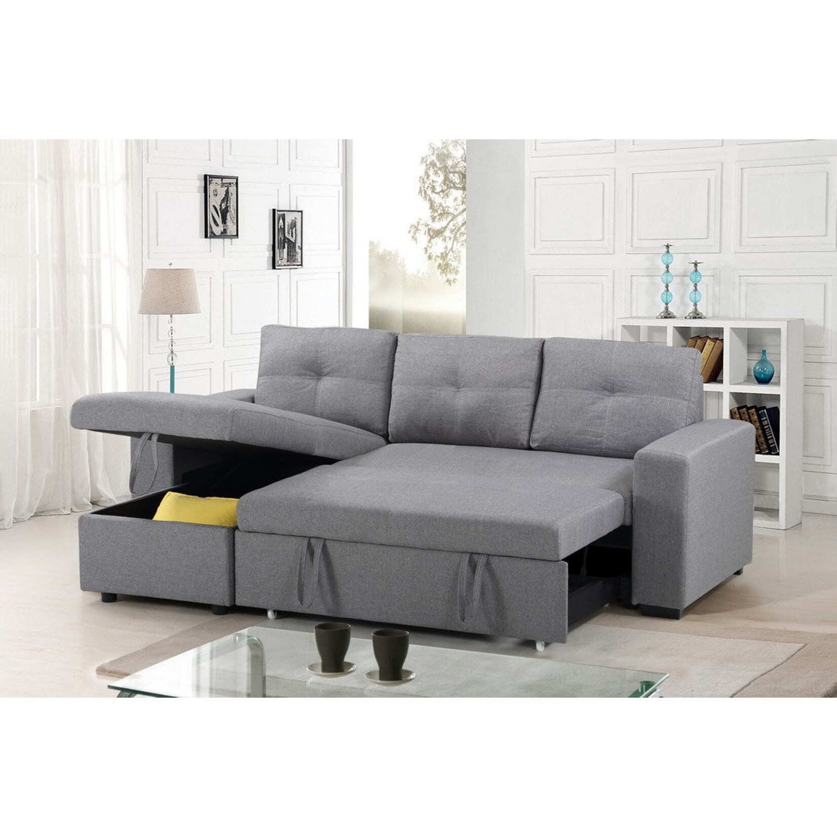 Aldi Sectional Sofa Futon, Grey