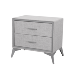 ITY INTERNATIONAL Table de Nuit, Table D'appoint avec 2 Tirroirs, Gris