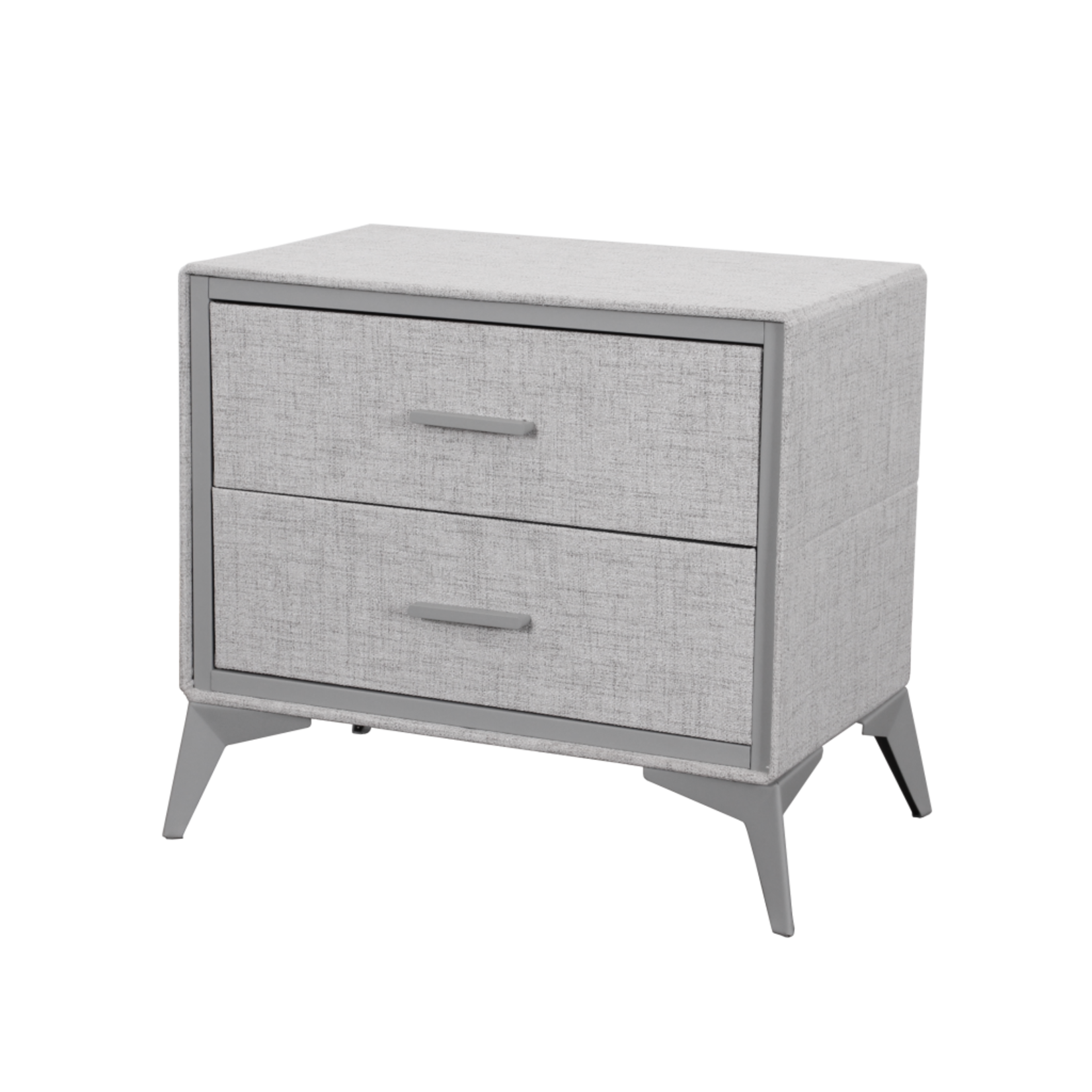 ITY INTERNATIONAL Table de Nuit, Table D'appoint avec 2 Tirroirs, Gris