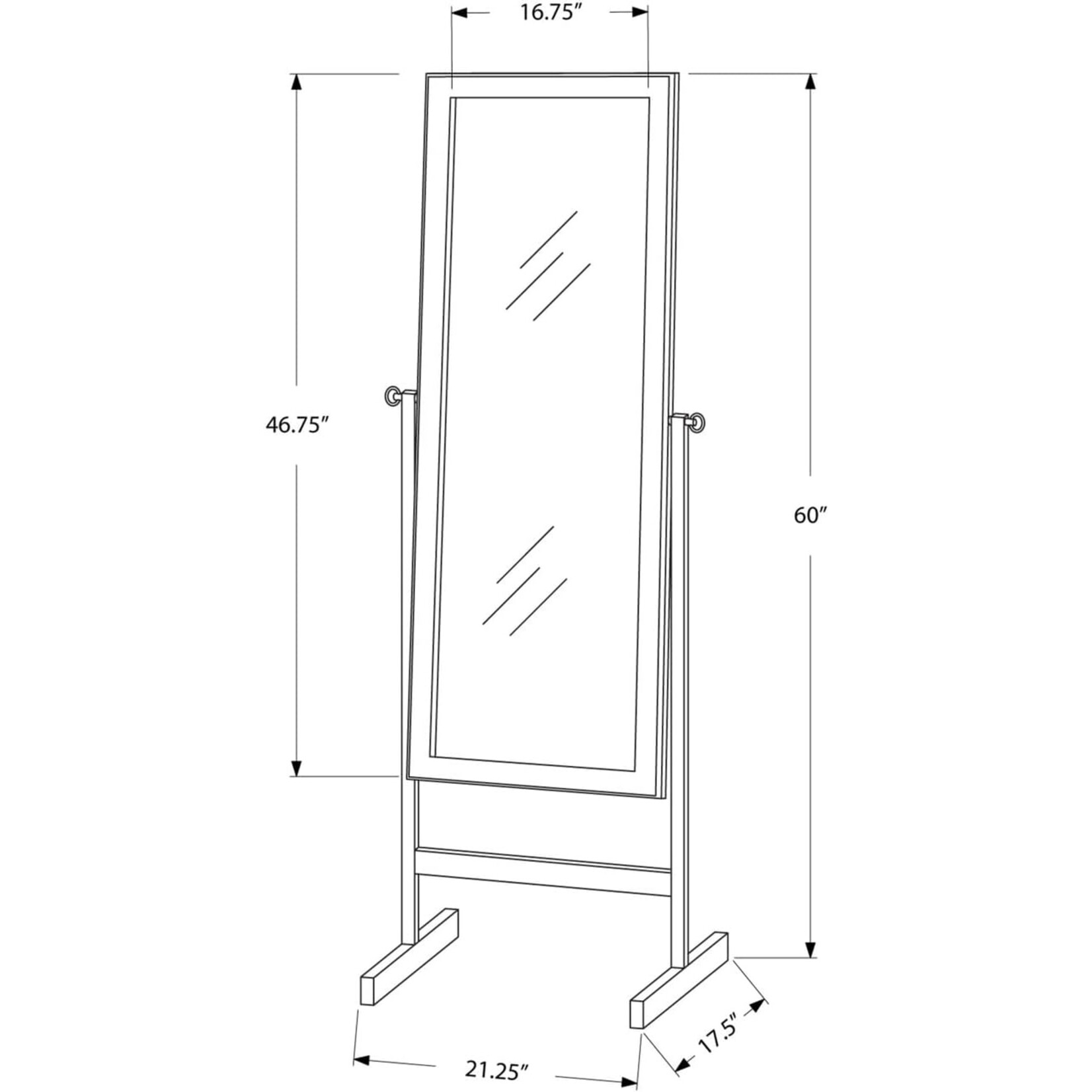 Mirroir Cheval Cadre Bois Espresso