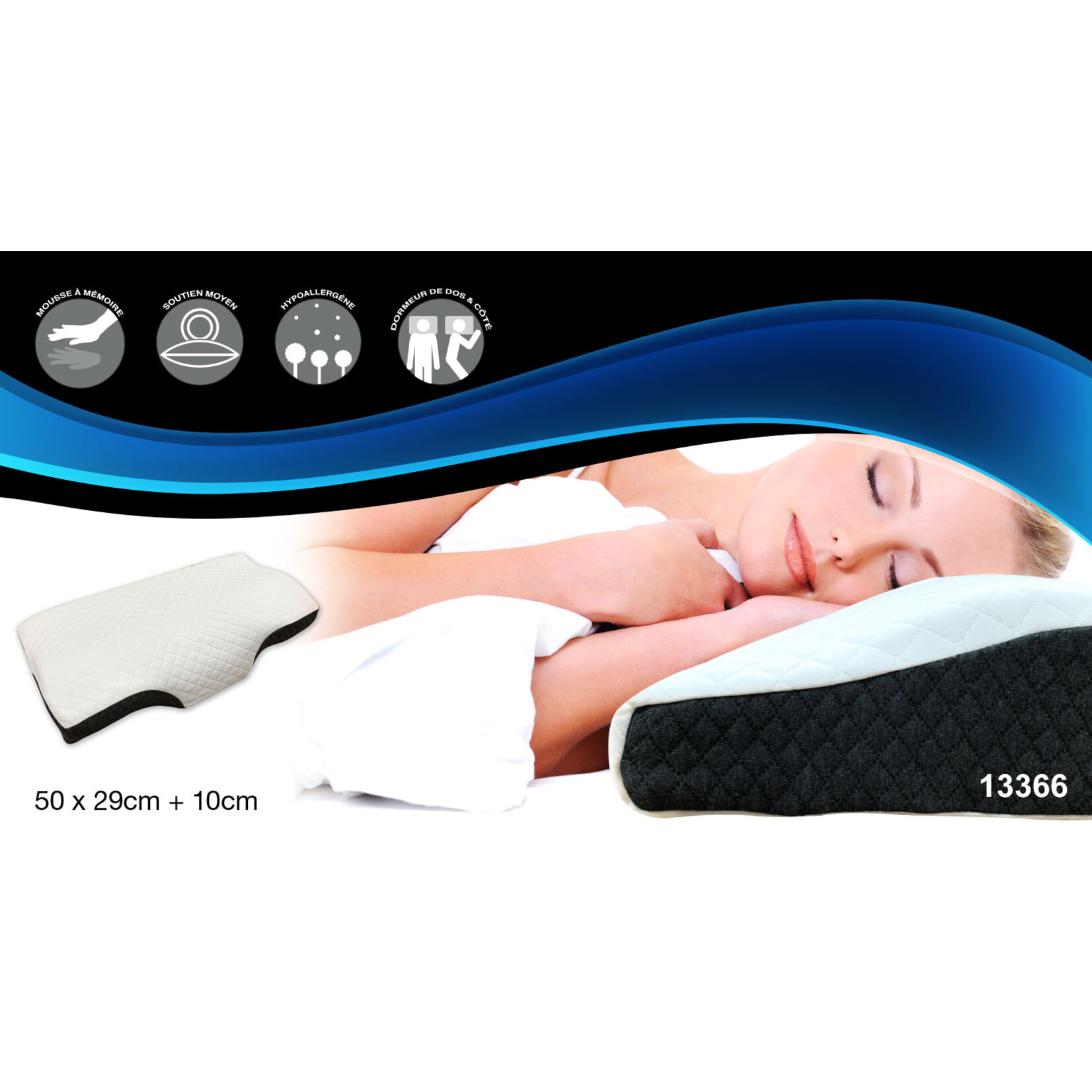 OREILLER MOUSSE MEMOIRE THERAPEUTIQUE