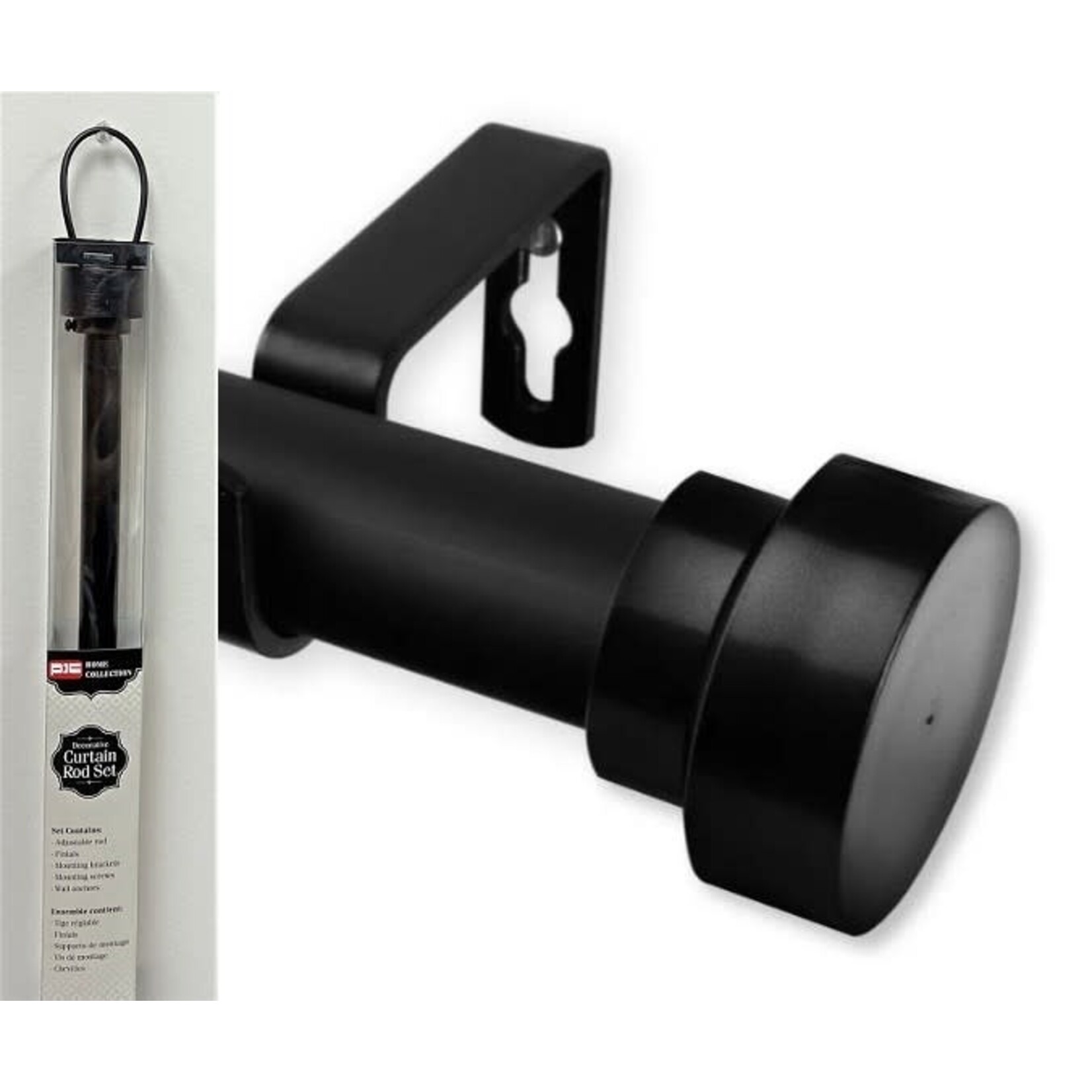 Tringle à rideau noire 66-120"