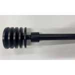 ITY INTERNATIONAL Tringle à rideau extensible DOUBLE spirale noire 66-120''