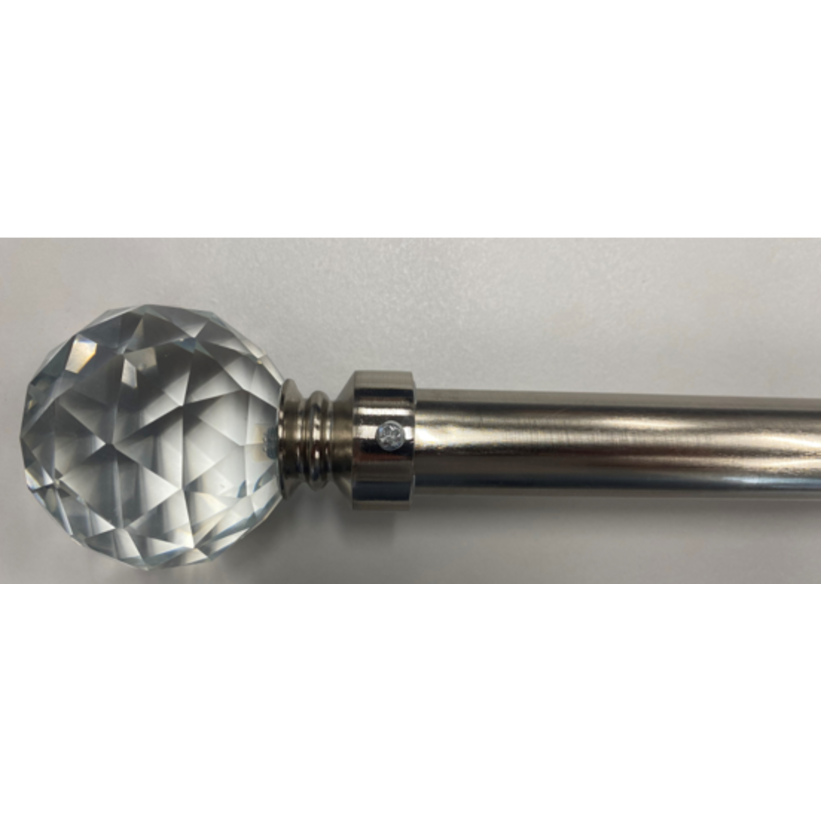 ITY INTERNATIONAL Tringle à rideau DOUBLE extensible argent diamant 66-120''