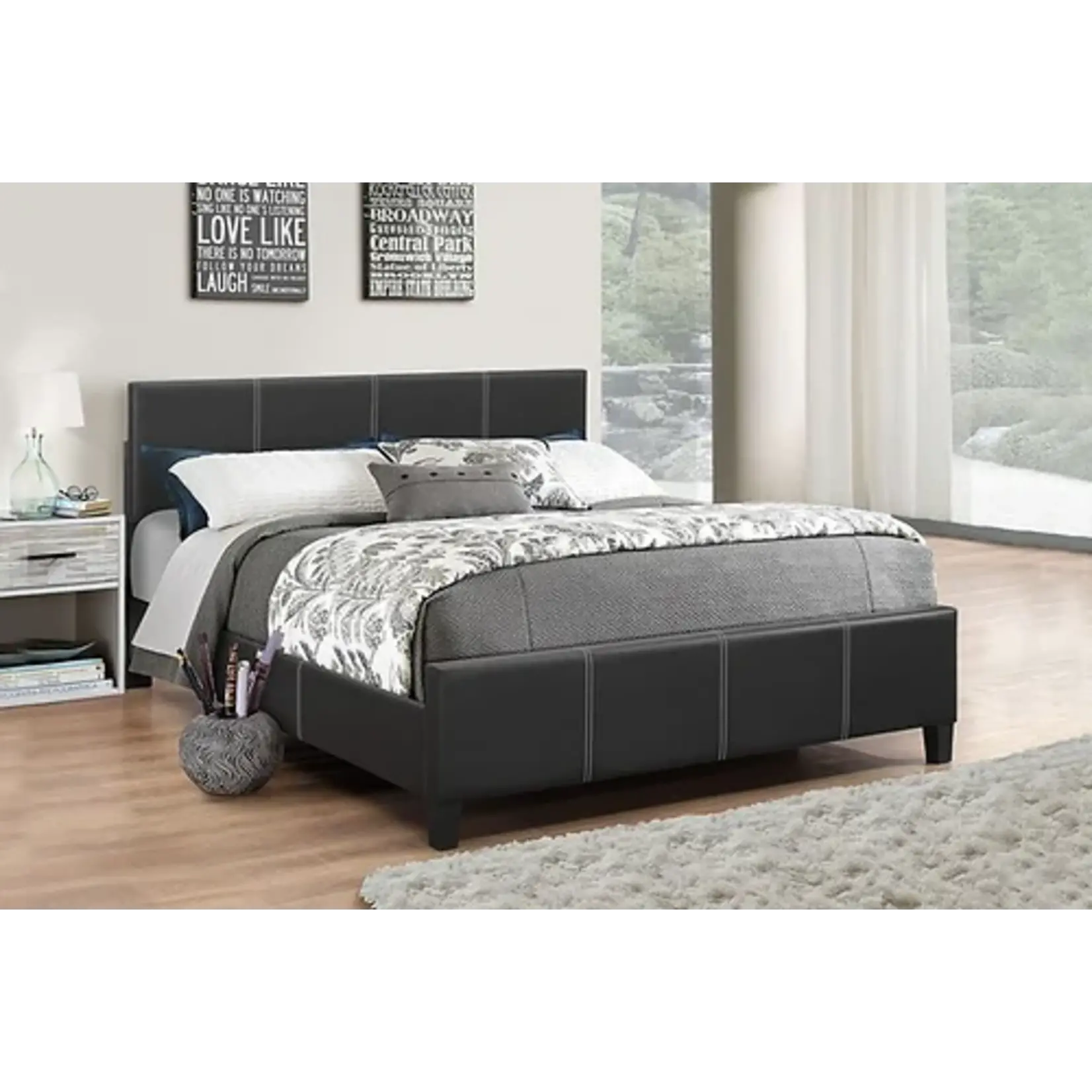 BLACK DOUBLE BED FRAME