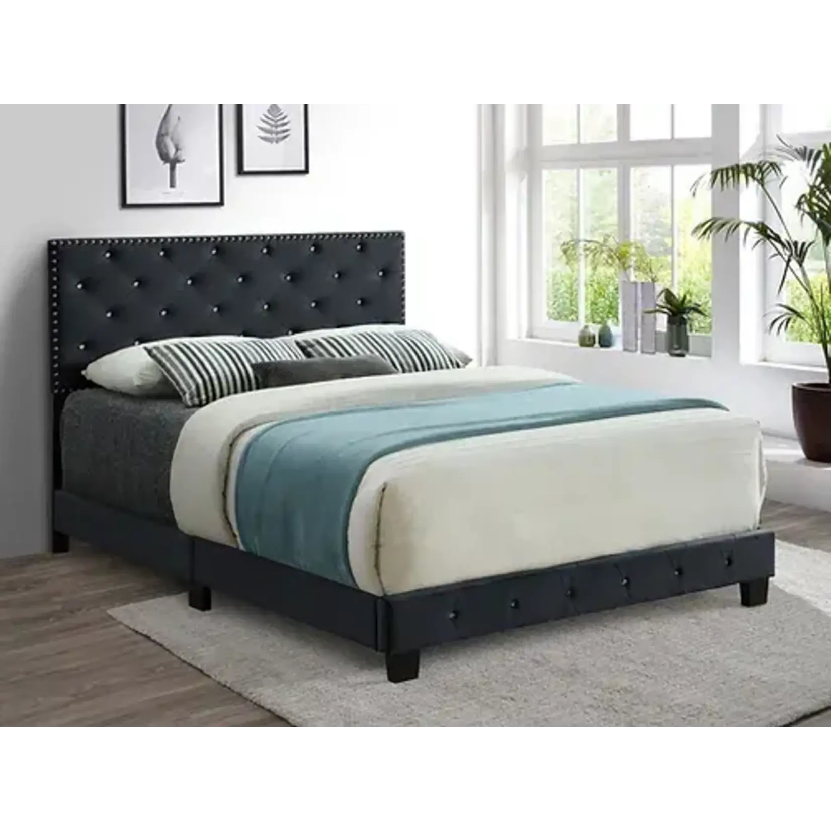 BLACK VELVET BED FRAME