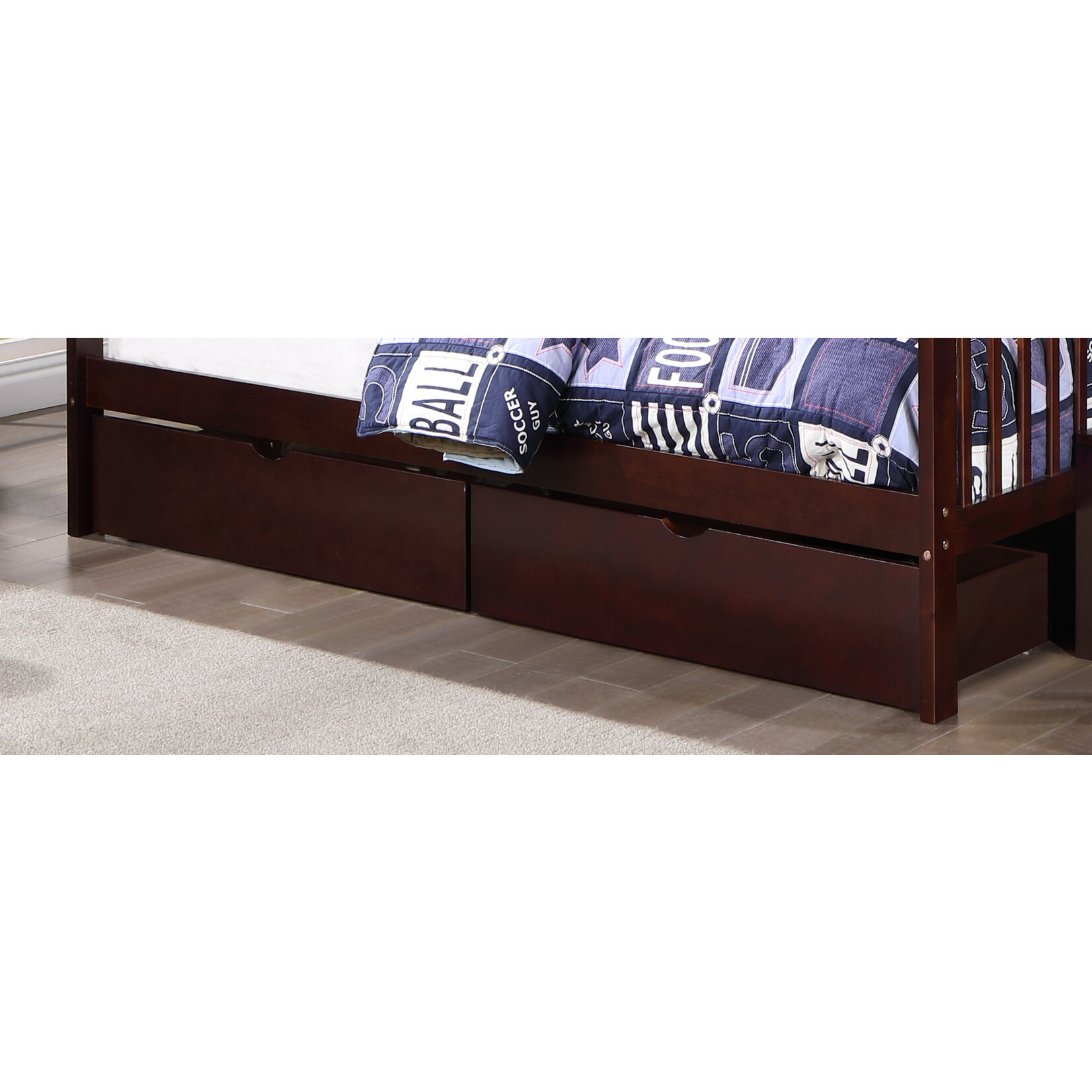 Twin/Twin Wood Bunk Bed ESPRESSO