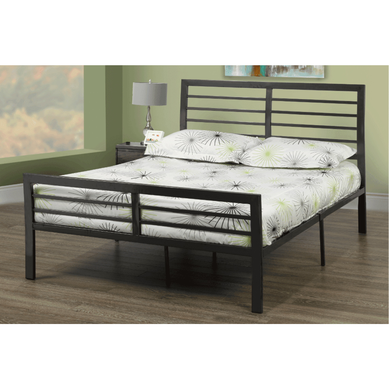 DOUBLE CHARCOAL METAL BED FRAME