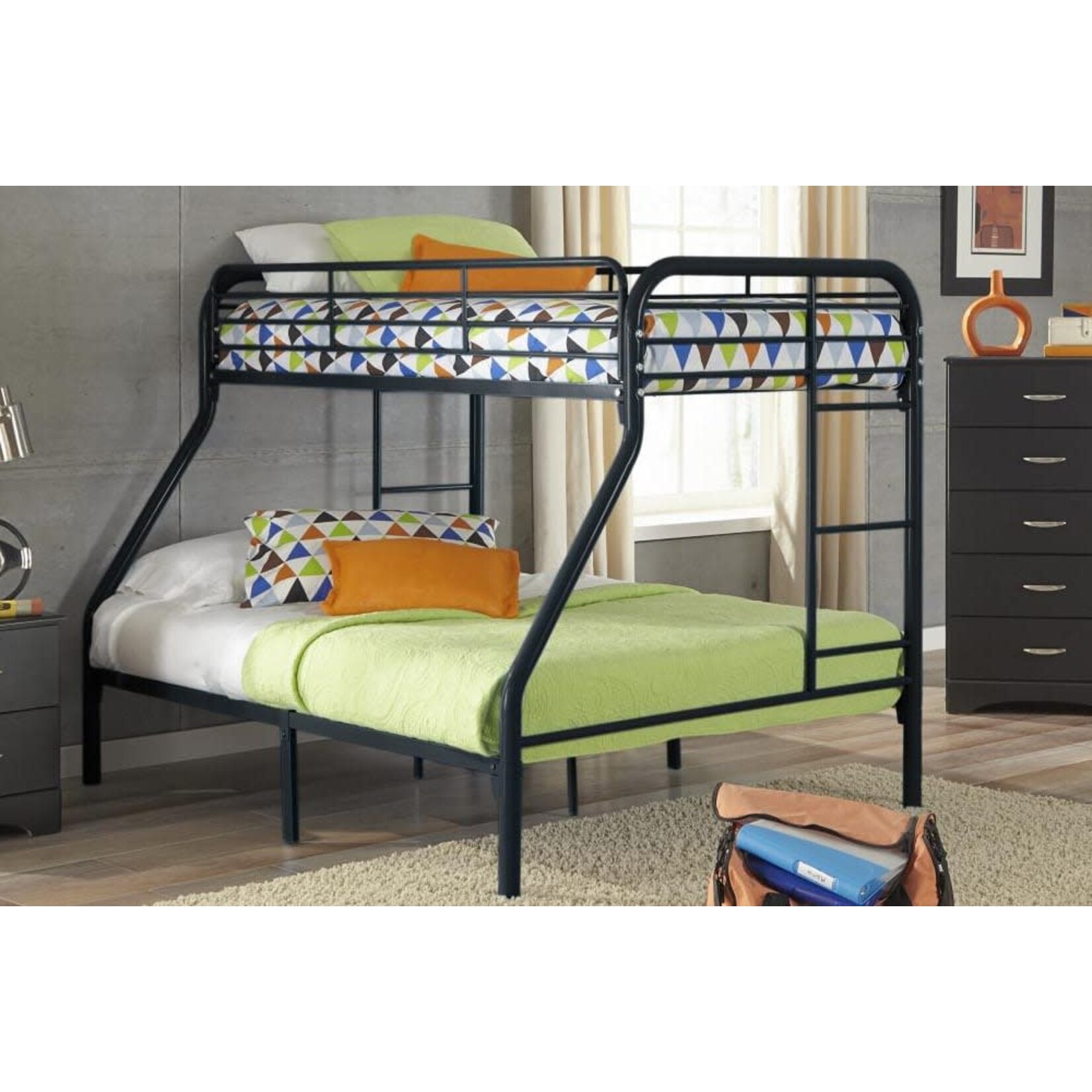 Twin / Double Bunk Bed, Black