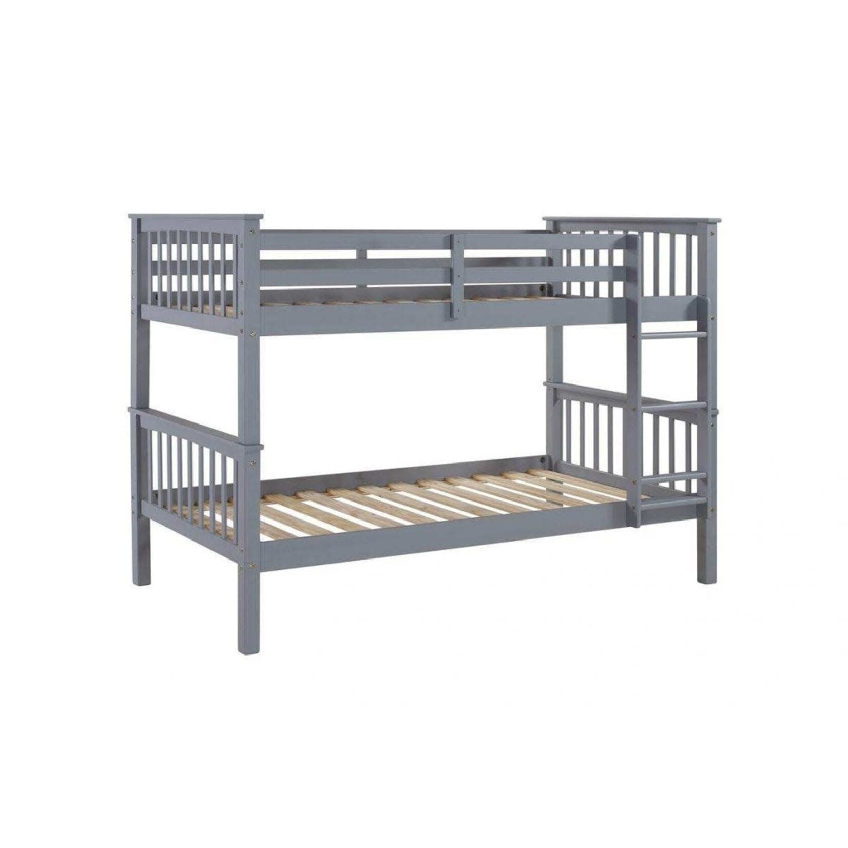 TWIN / TWIN WOOD BUNK BED, GREY
