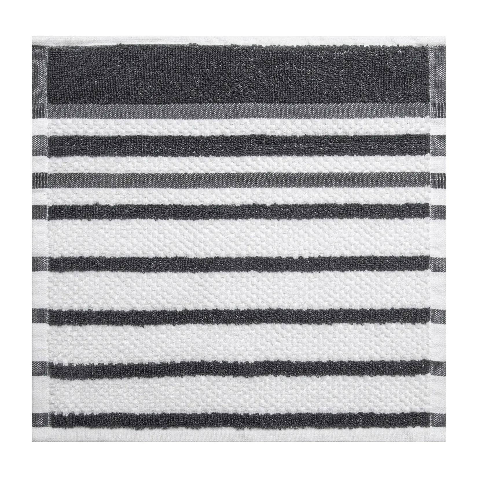 Serviettes en coton à rayures texturées 12x12
