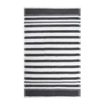Serviette en coton à rayures texturées 16x26
