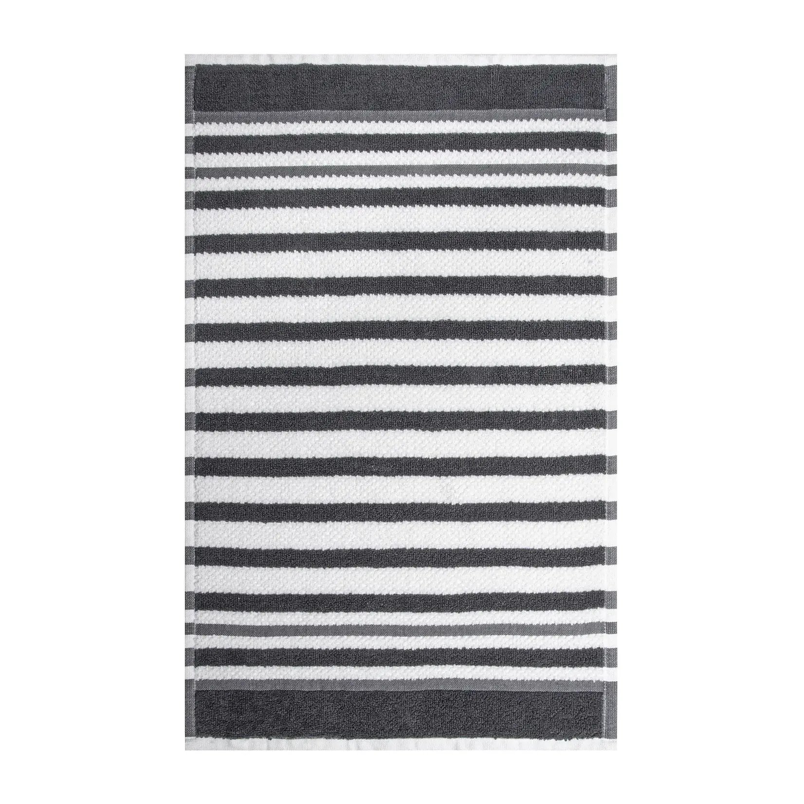 Serviette en coton à rayures texturées 16x26