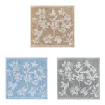 Serviette  en coton avec motif floral  11x11