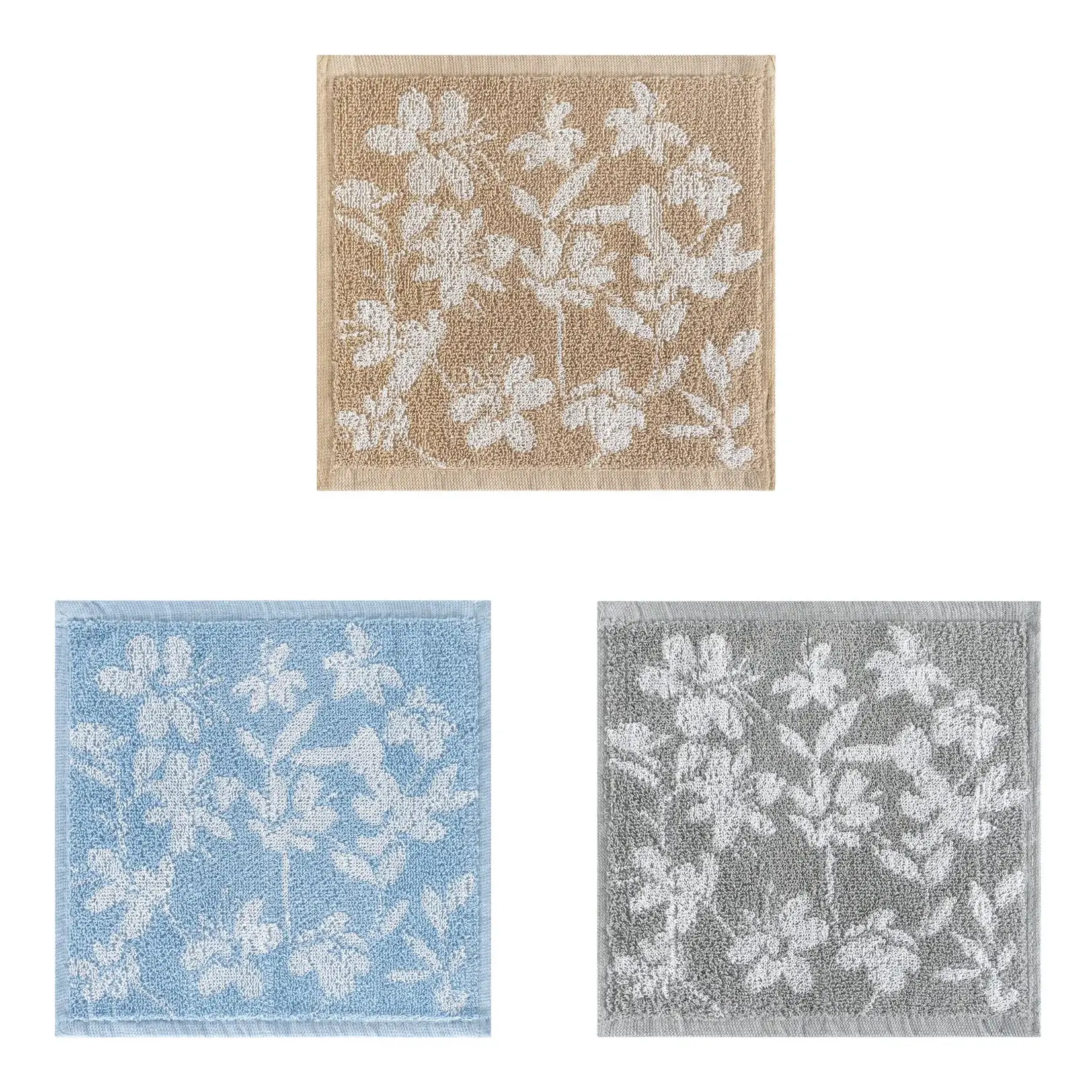 Serviette  en coton avec motif floral  11x11