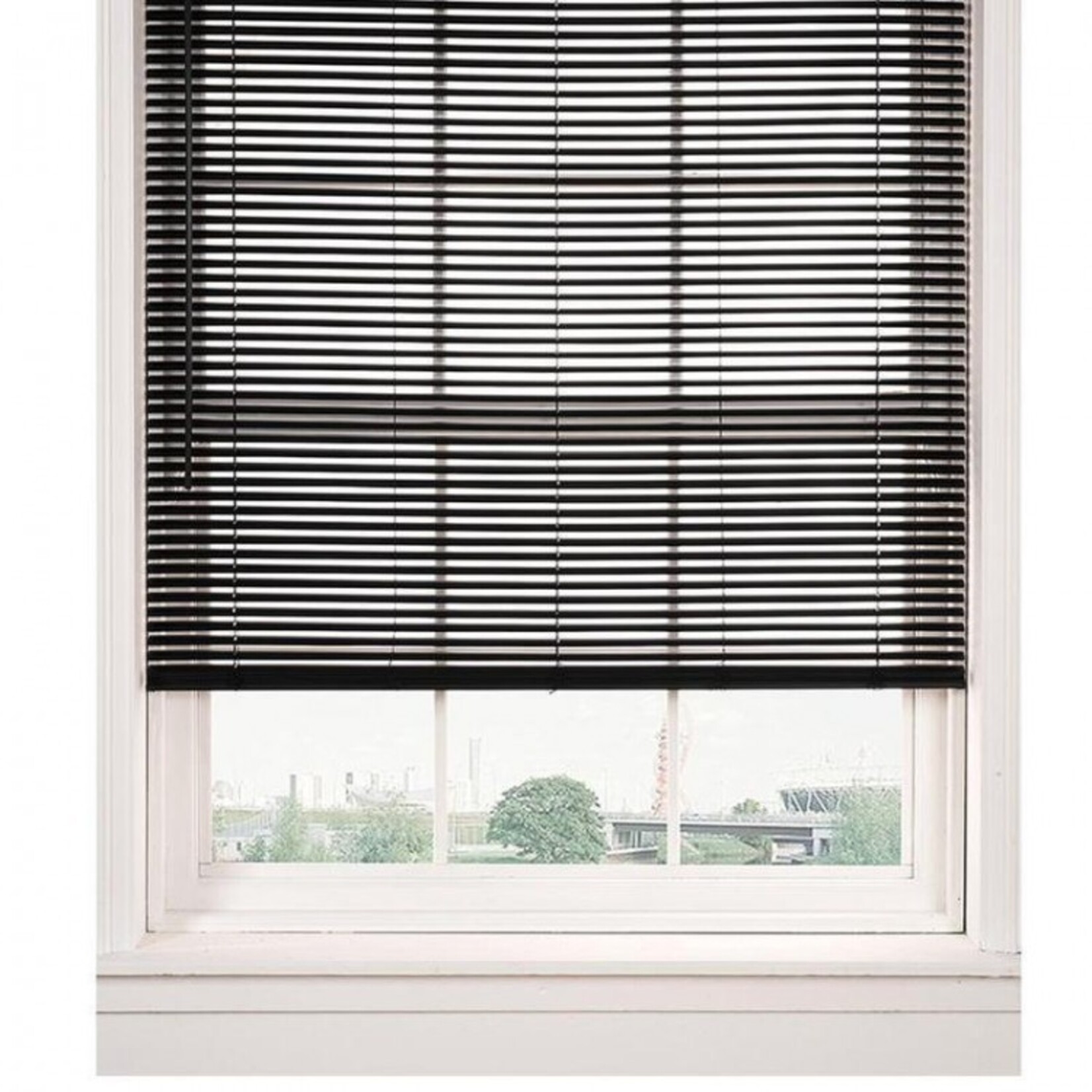 BLACK - MINI VENETIAN CORDLESS BLIND