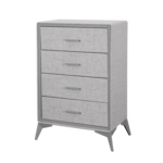 ITY INTERNATIONAL 4-Drawer Storage Chest of Drawers, Snow Grey