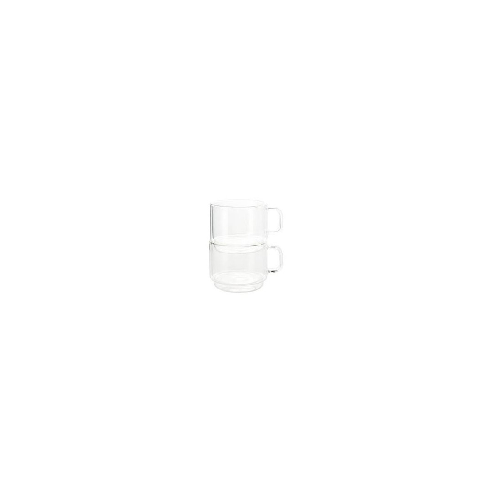 2 Tasses à café latte à double paroi empilables Barista 500 ml