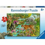 Ravensburger Les Animaux de l'Inde,  Casse-Têtes 60pcs
